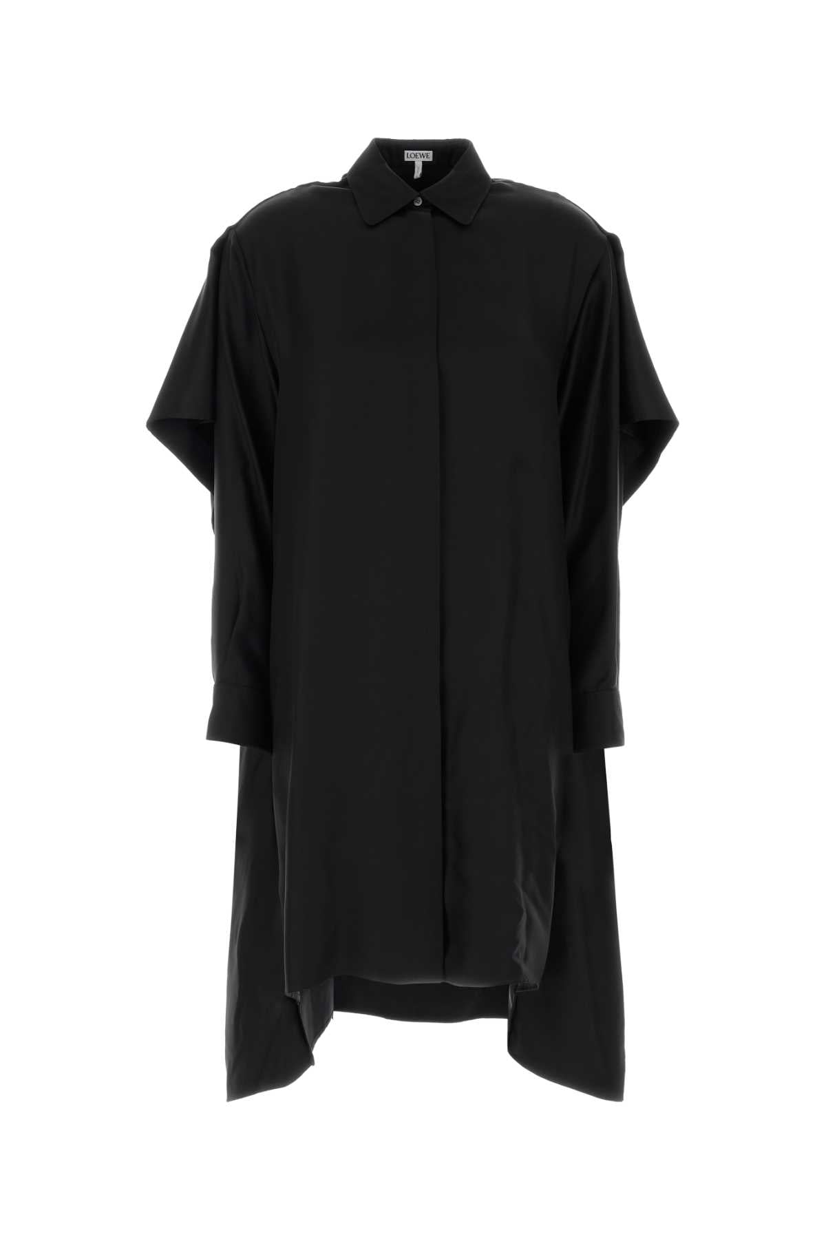 Loewe Women Black Twill Shirt Dress LOEWE
