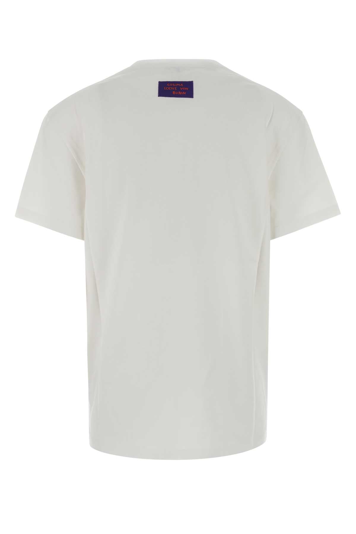 Loewe Women White Cotton Loewe X Cosima Von Bonin T-Shirt LOEWE