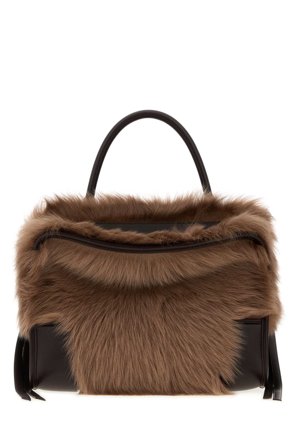 Loewe Women Brown Shearlings Medium Amazona 180 Handbag LOEWE