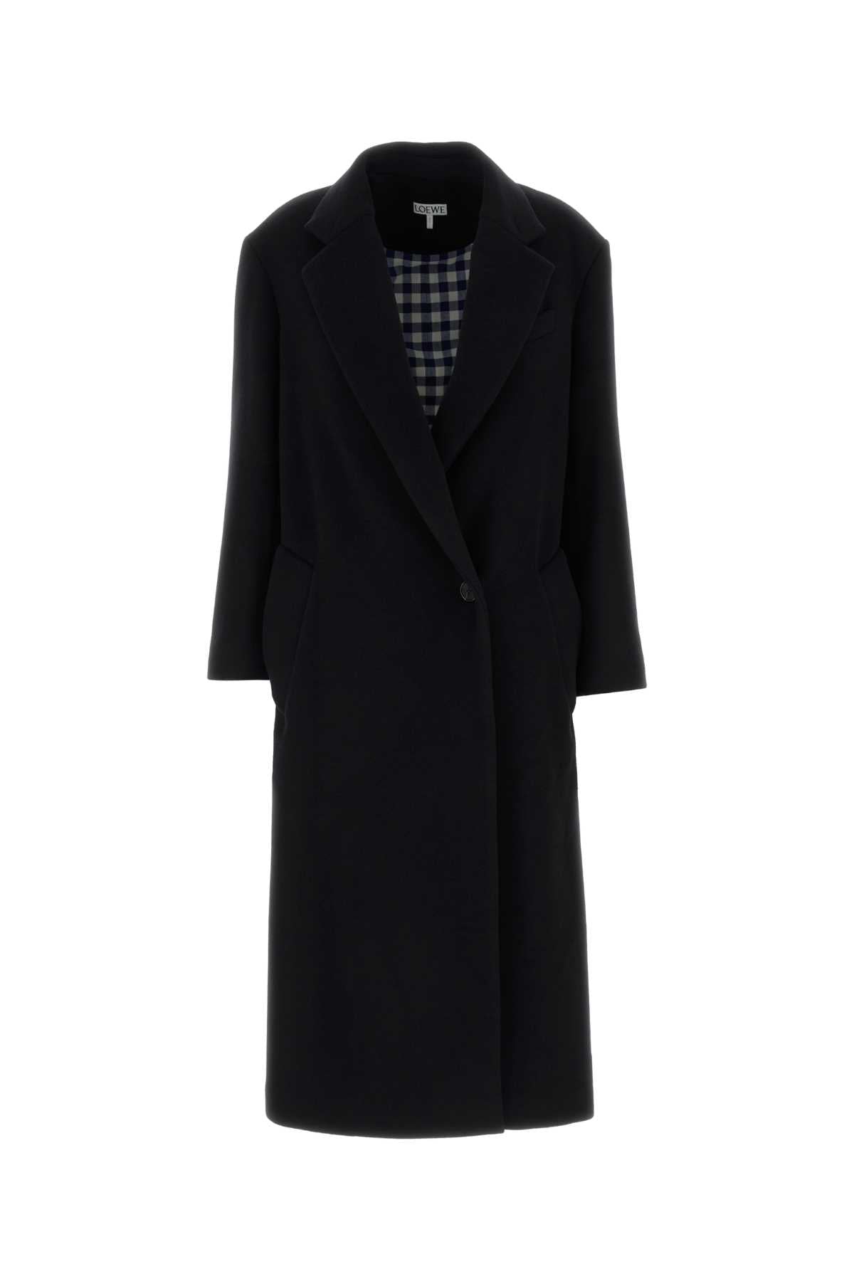 Loewe Women Black Wool Blend Coat LOEWE