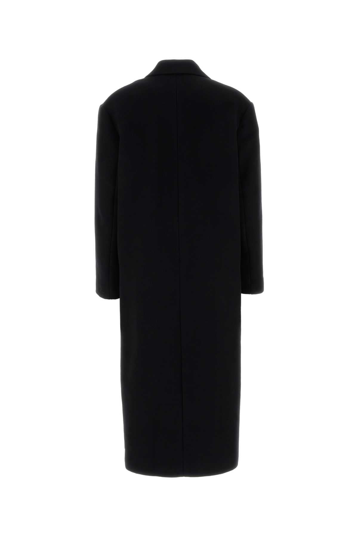 Loewe Women Black Wool Blend Coat LOEWE