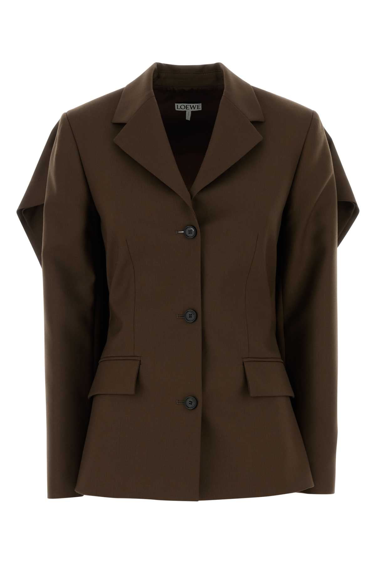 Loewe Women Brown Wool Blazer LOEWE