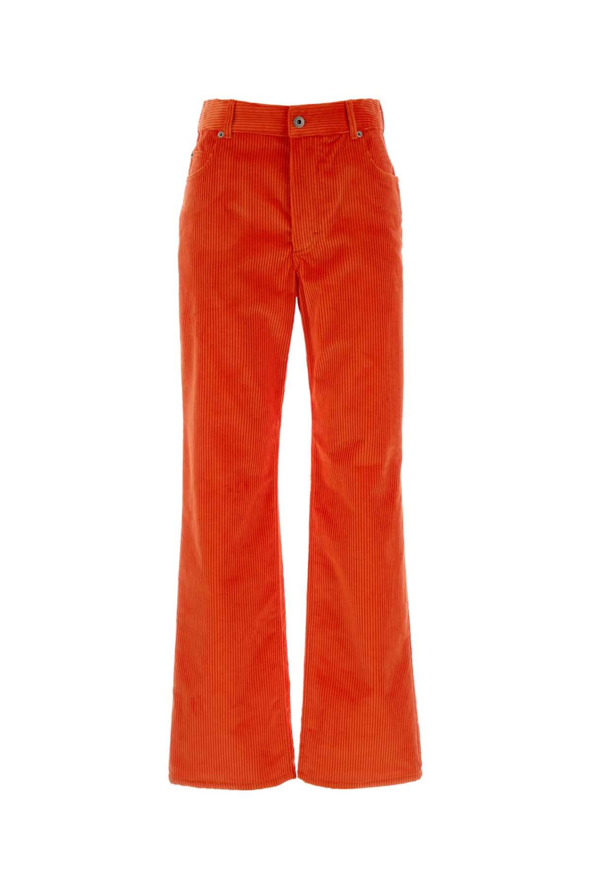 Loewe Women Orange Corduroy Pant LOEWE
