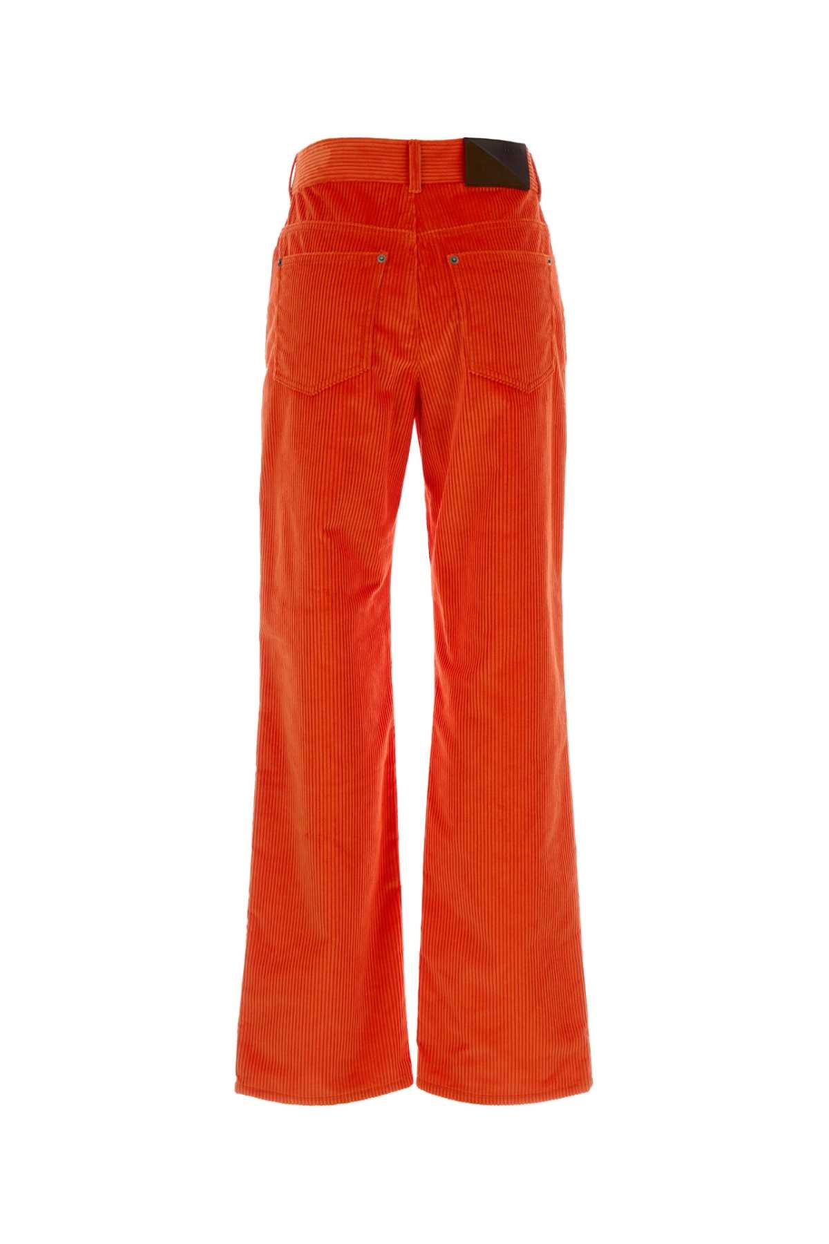 Loewe Women Orange Corduroy Pant LOEWE