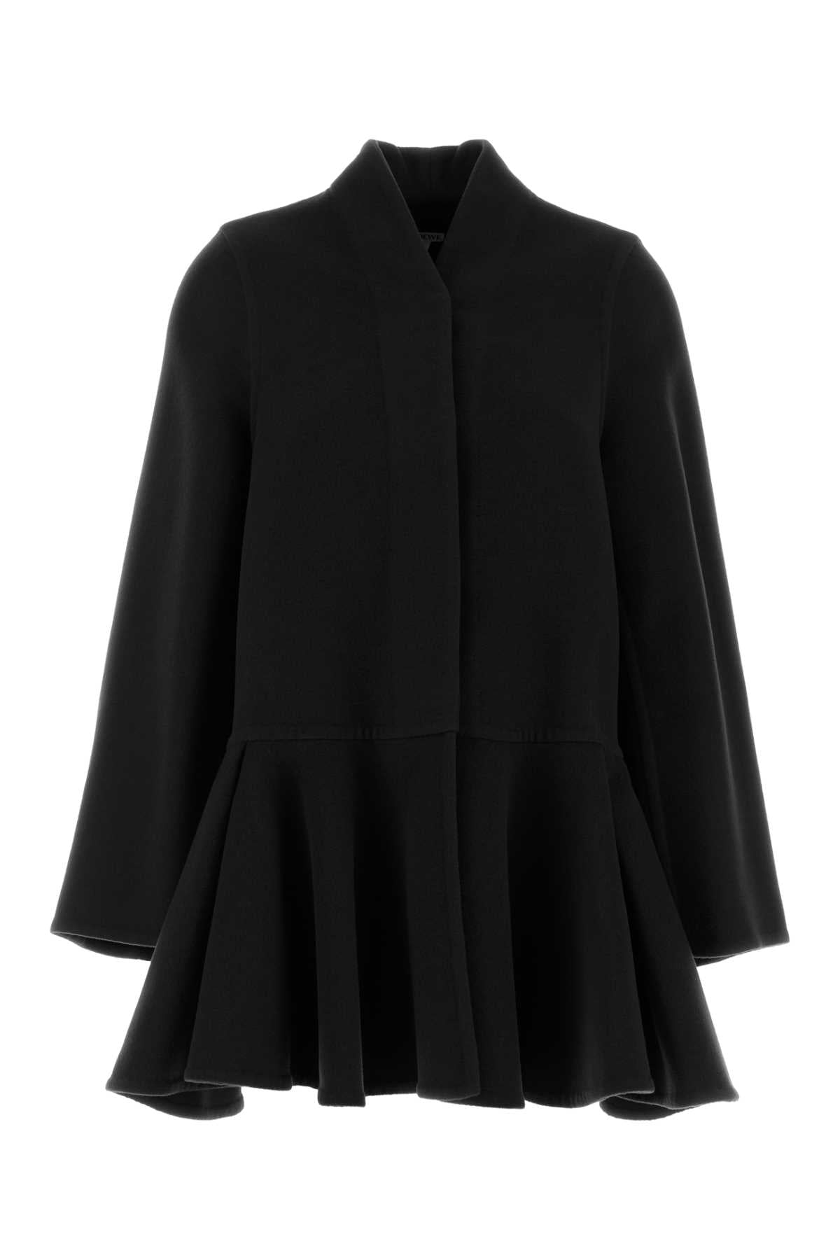Loewe Women Black Wool Blend Coat LOEWE