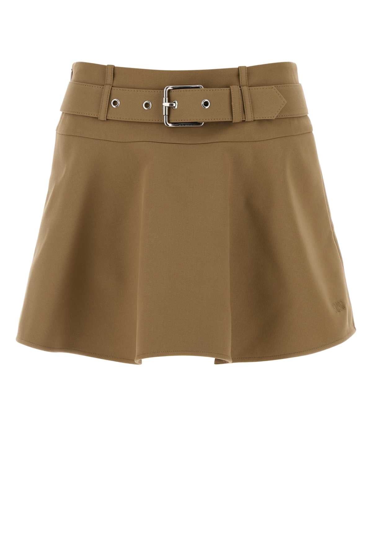 Loewe Women Camel Cotton Pant-Skirt LOEWE