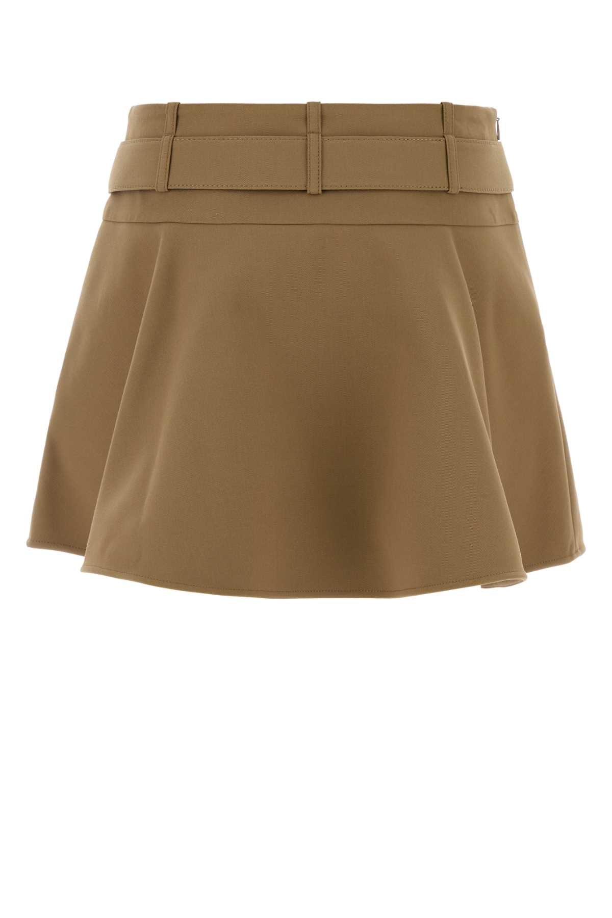 Loewe Women Camel Cotton Pant-Skirt LOEWE