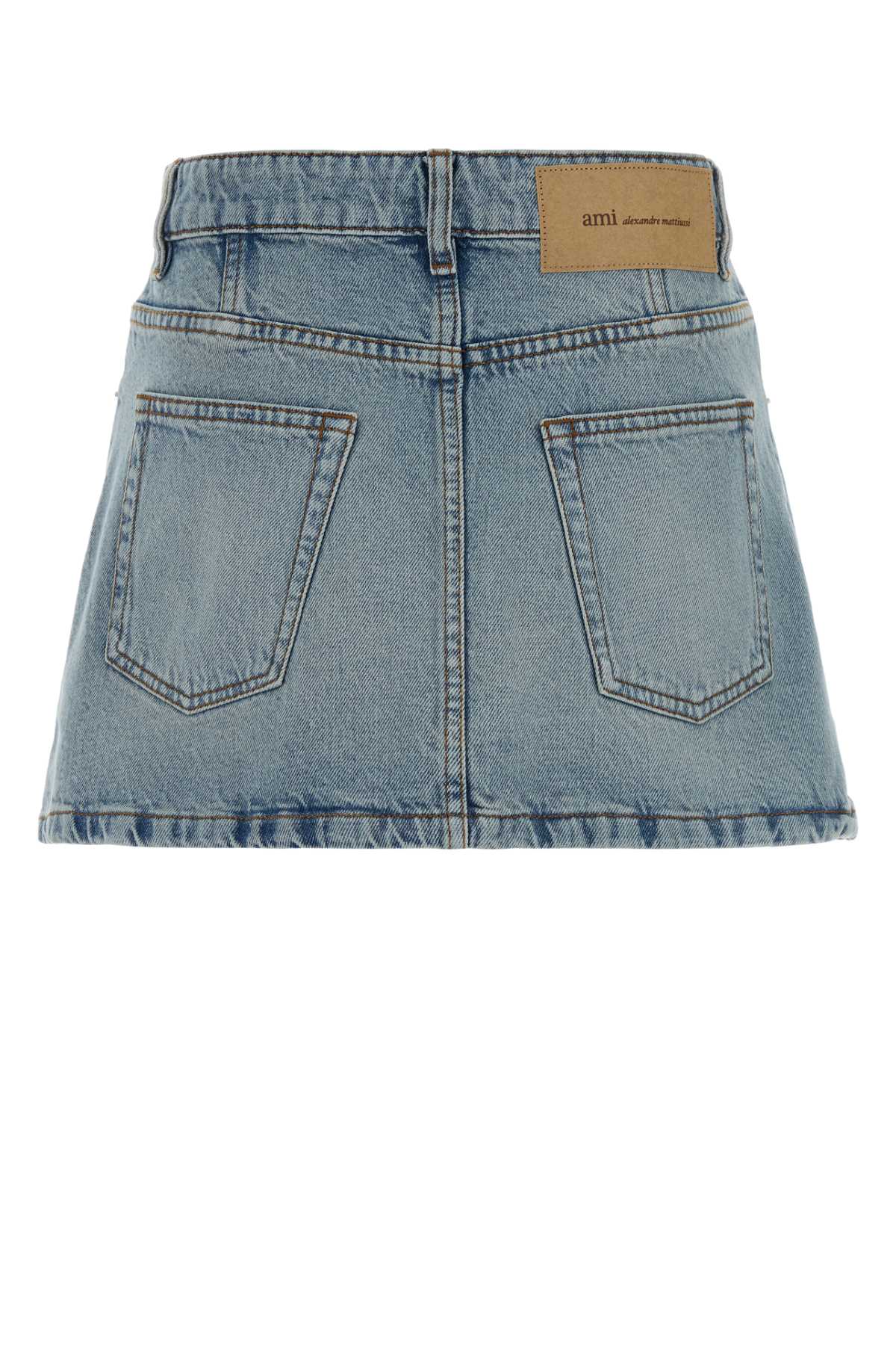 Ami Women Denim Mini Skirt AMI PARIS