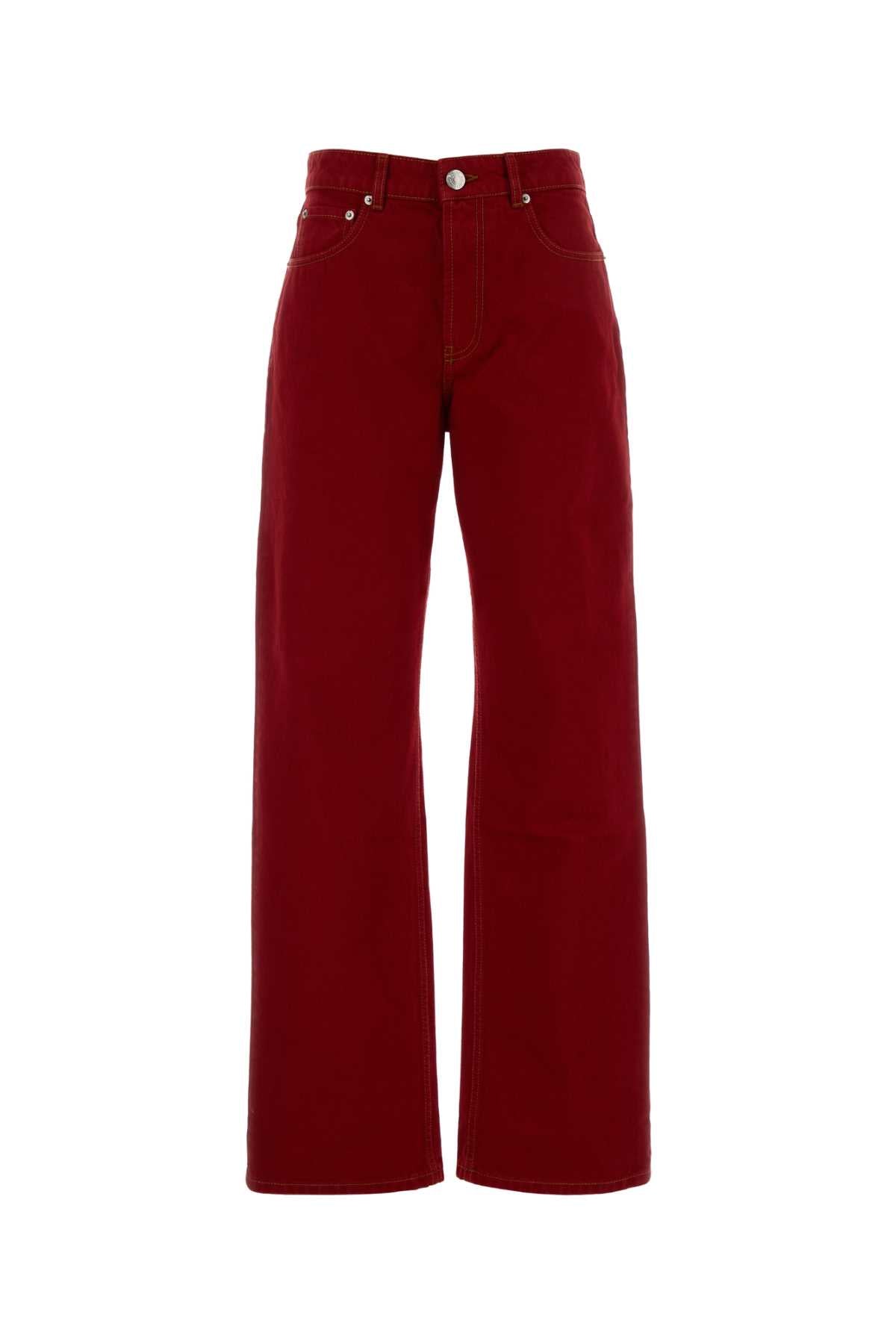 Ami Women Red Denim Jeans AMI PARIS