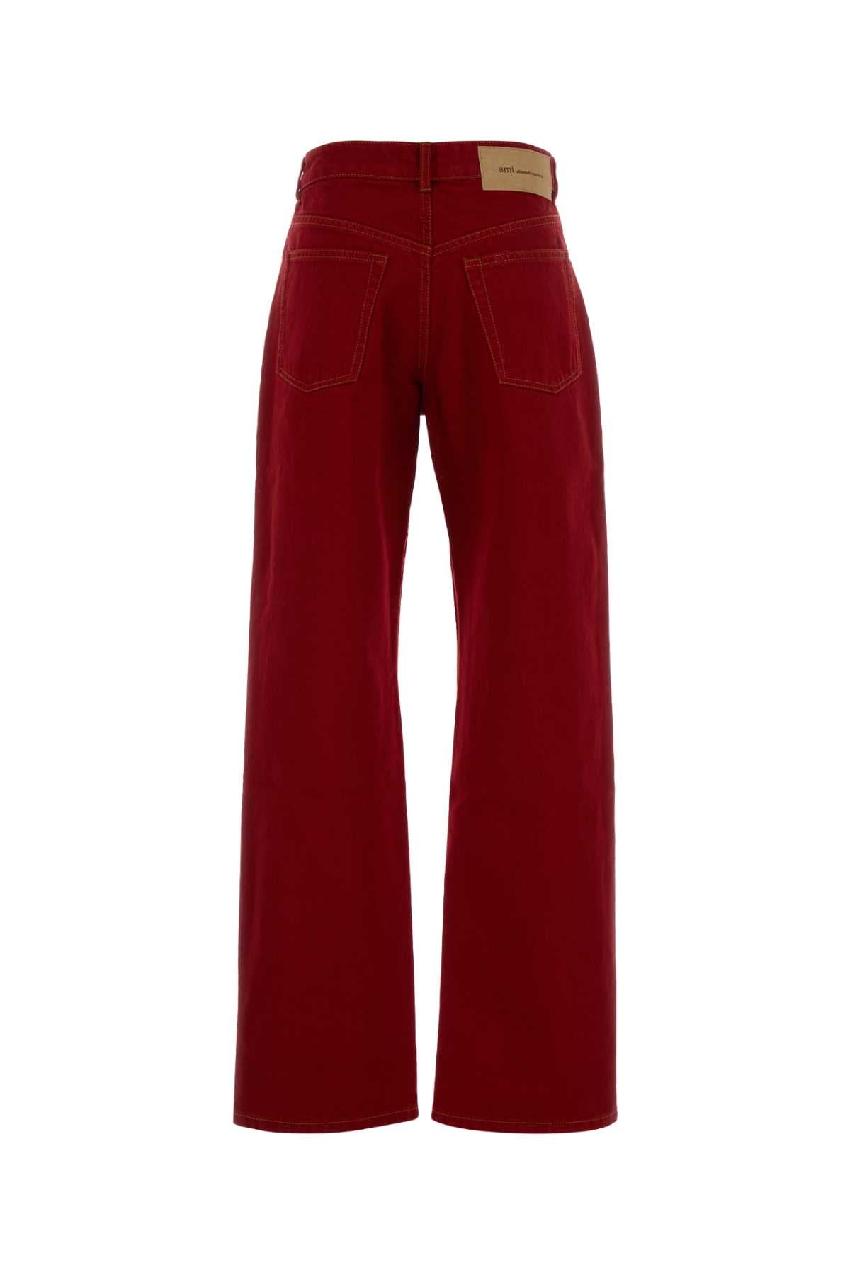 Ami Women Red Denim Jeans AMI PARIS