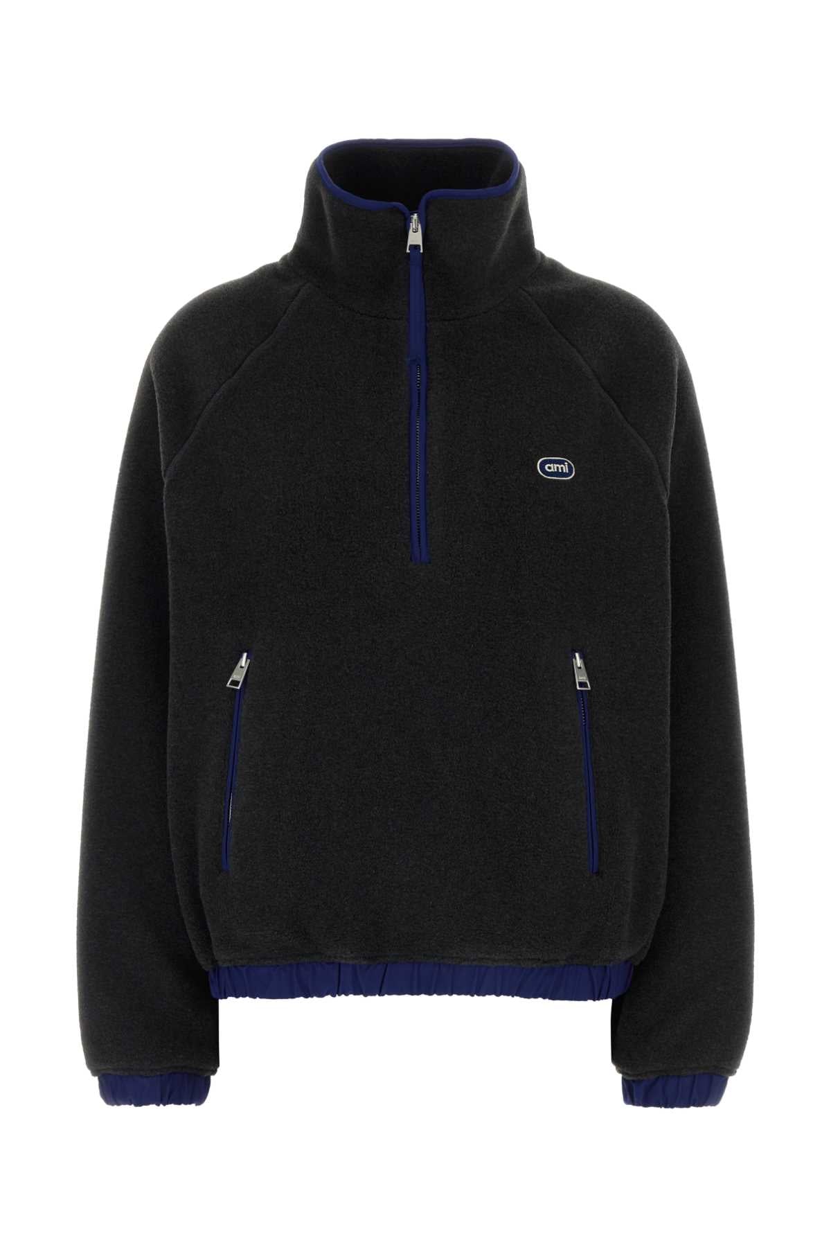 Ami Women Charcoal Pile Sweatshirt AMI PARIS