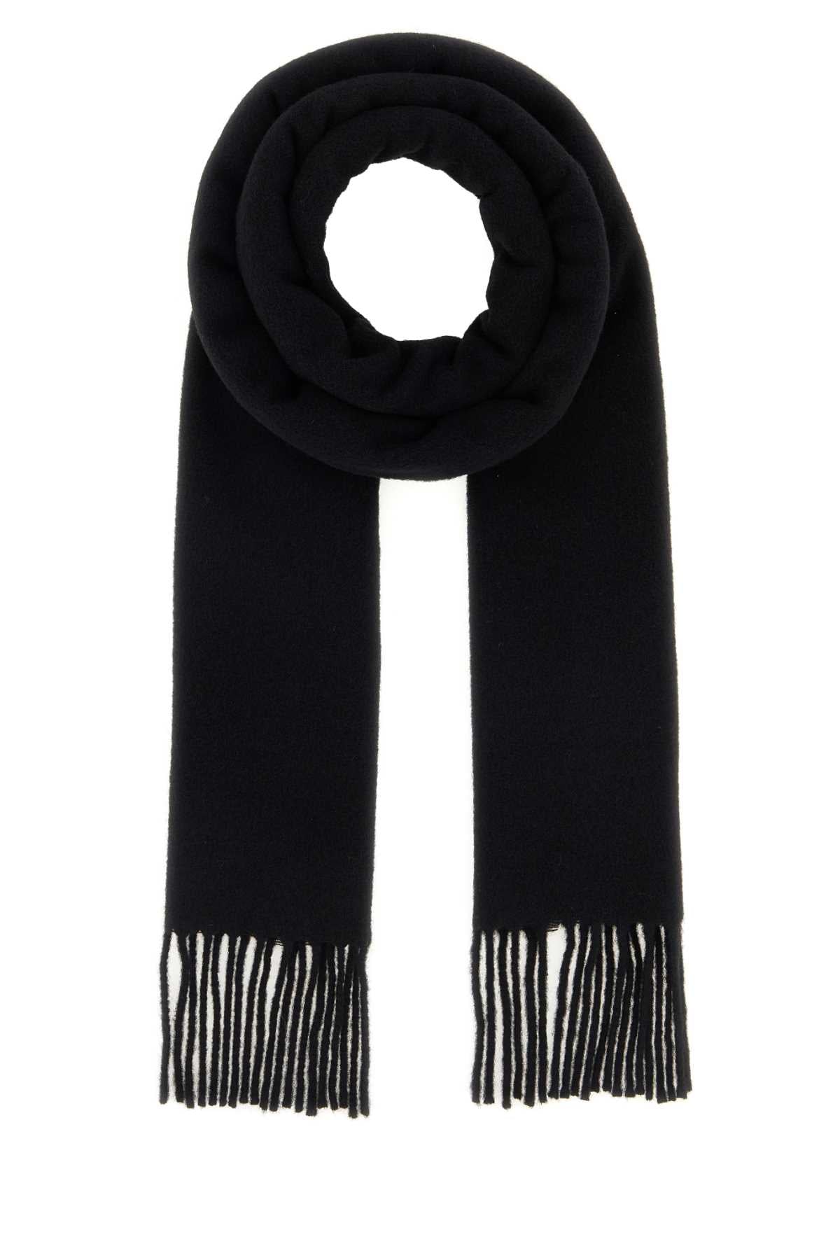 Ami Women Black Wool Scarf AMI PARIS