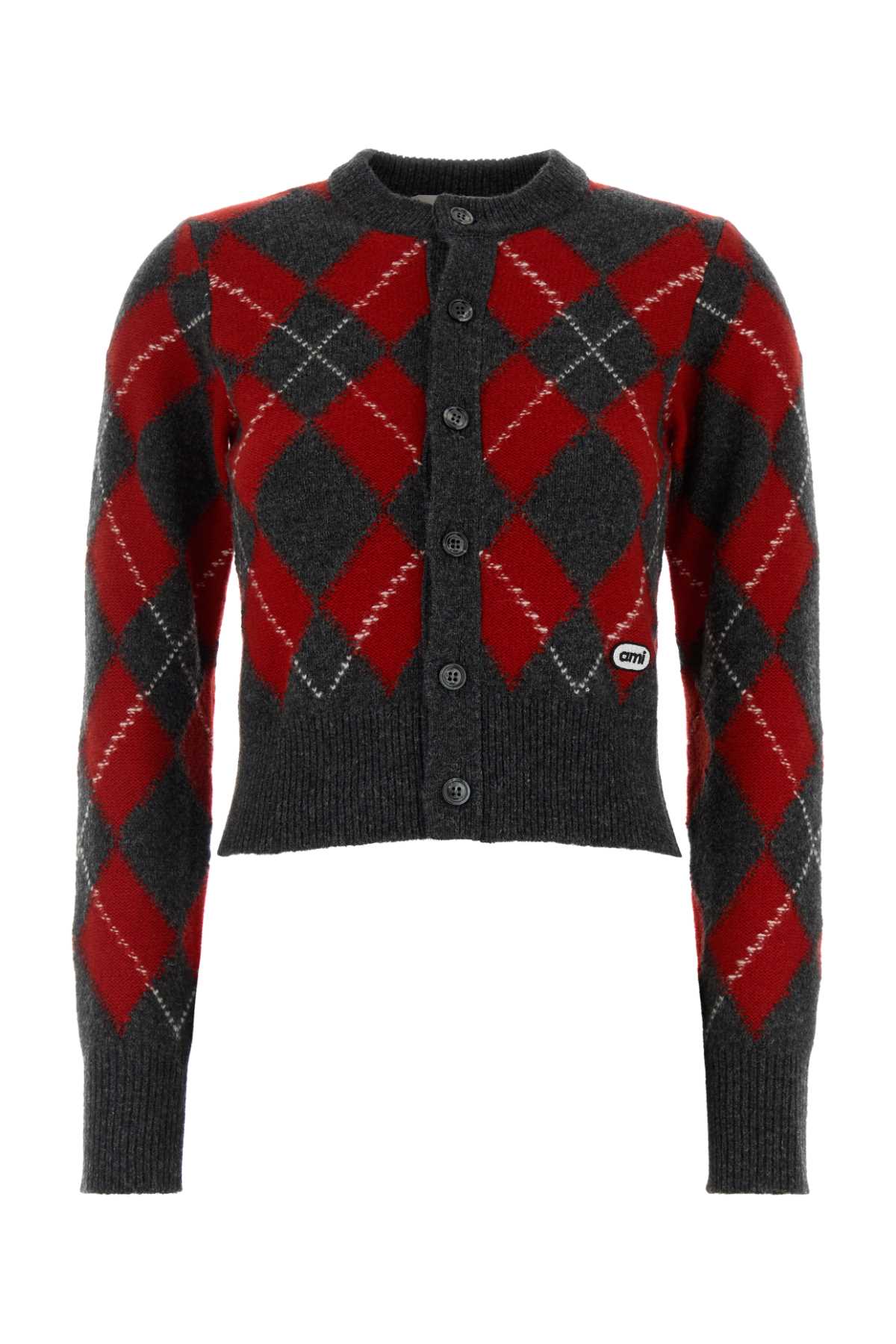 Ami Women Embroidered Wool Cardigan AMI PARIS