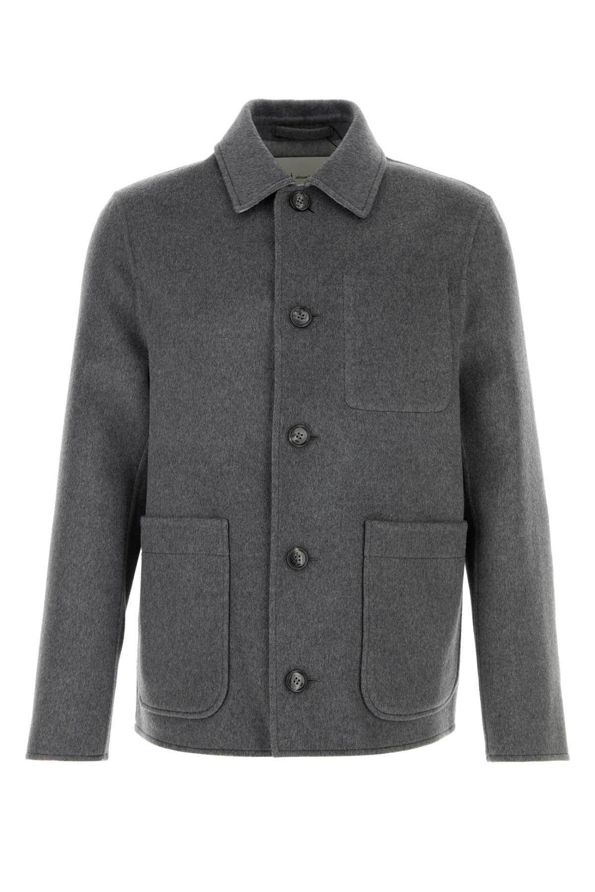 Ami Men Grey Wool Blend Blazer AMI PARIS