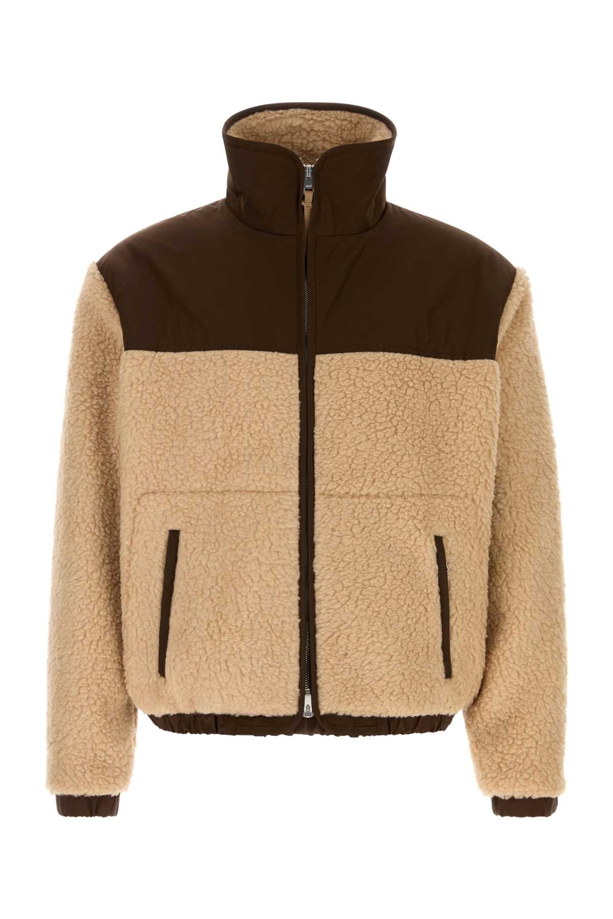 Ami Men Beige Teddy Jacket AMI PARIS