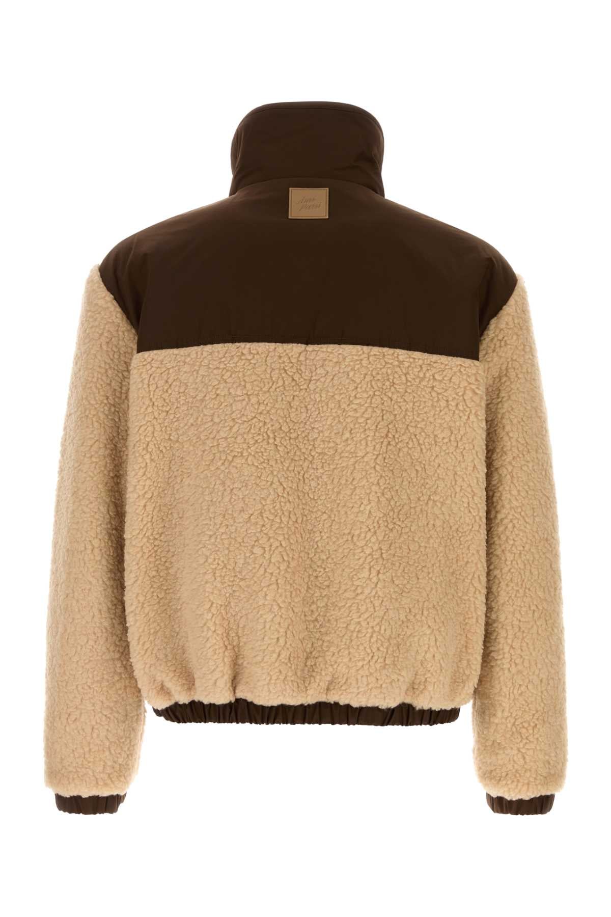 Ami Men Beige Teddy Jacket AMI PARIS