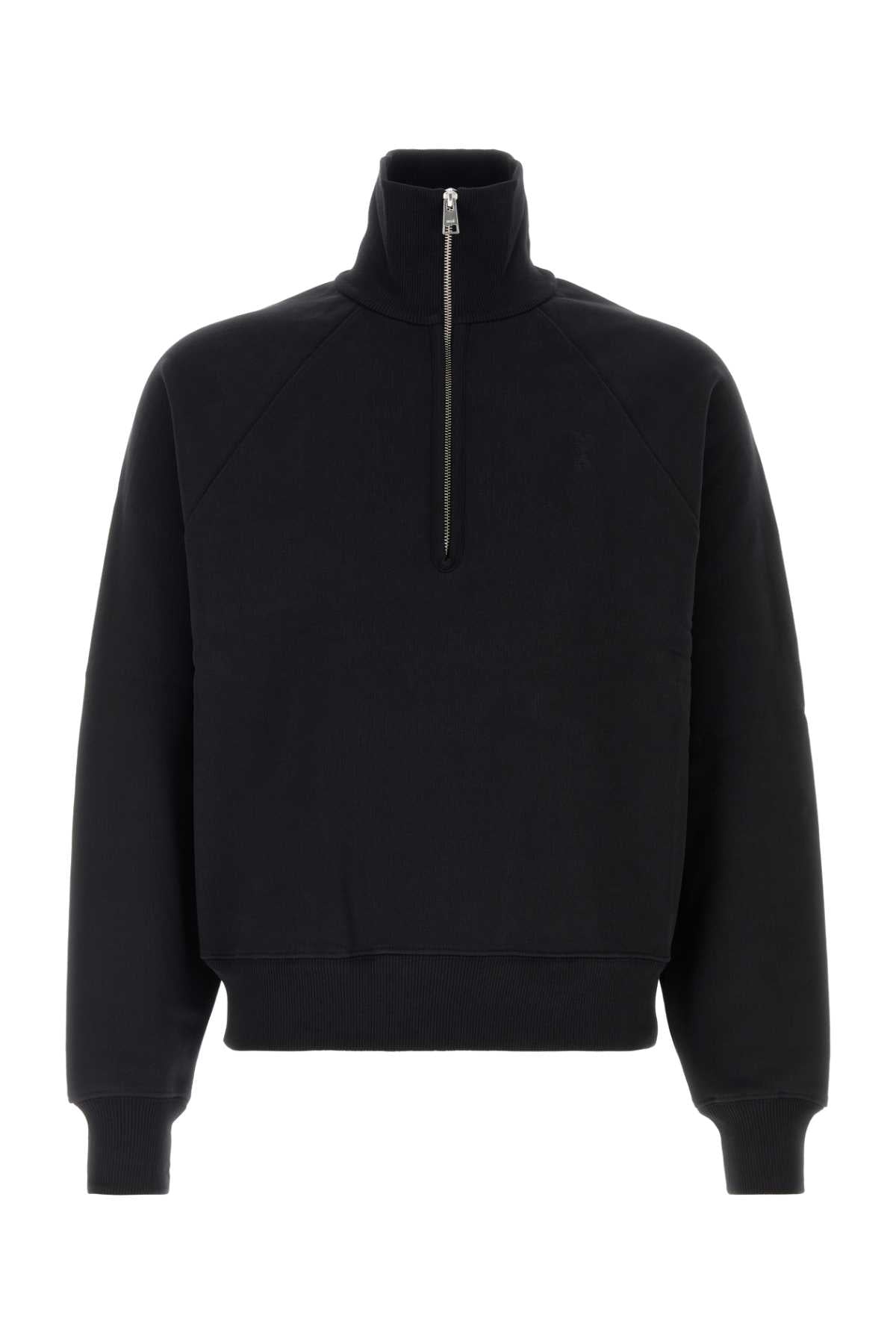 Ami Men Black Cotton Sweatshirt AMI PARIS