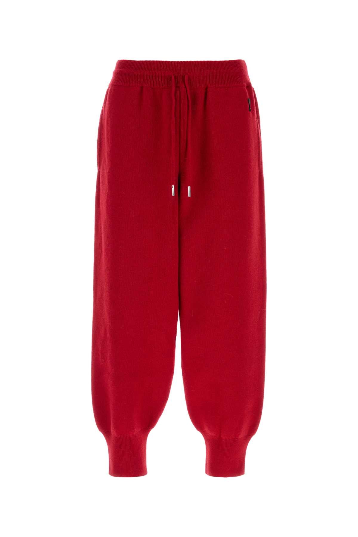 Ami Men Red Wool Joggers AMI PARIS
