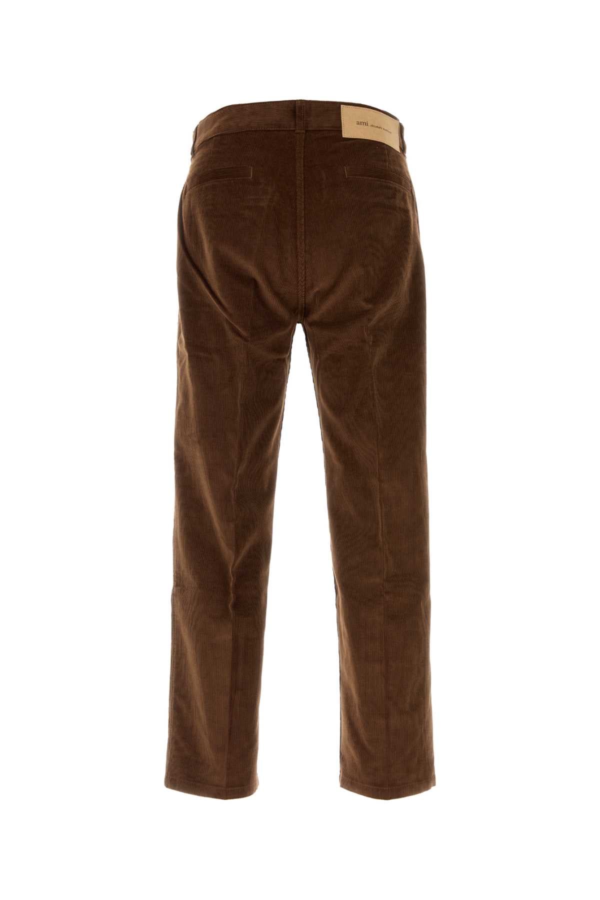 Ami Men Brown Corduroy Pant AMI PARIS