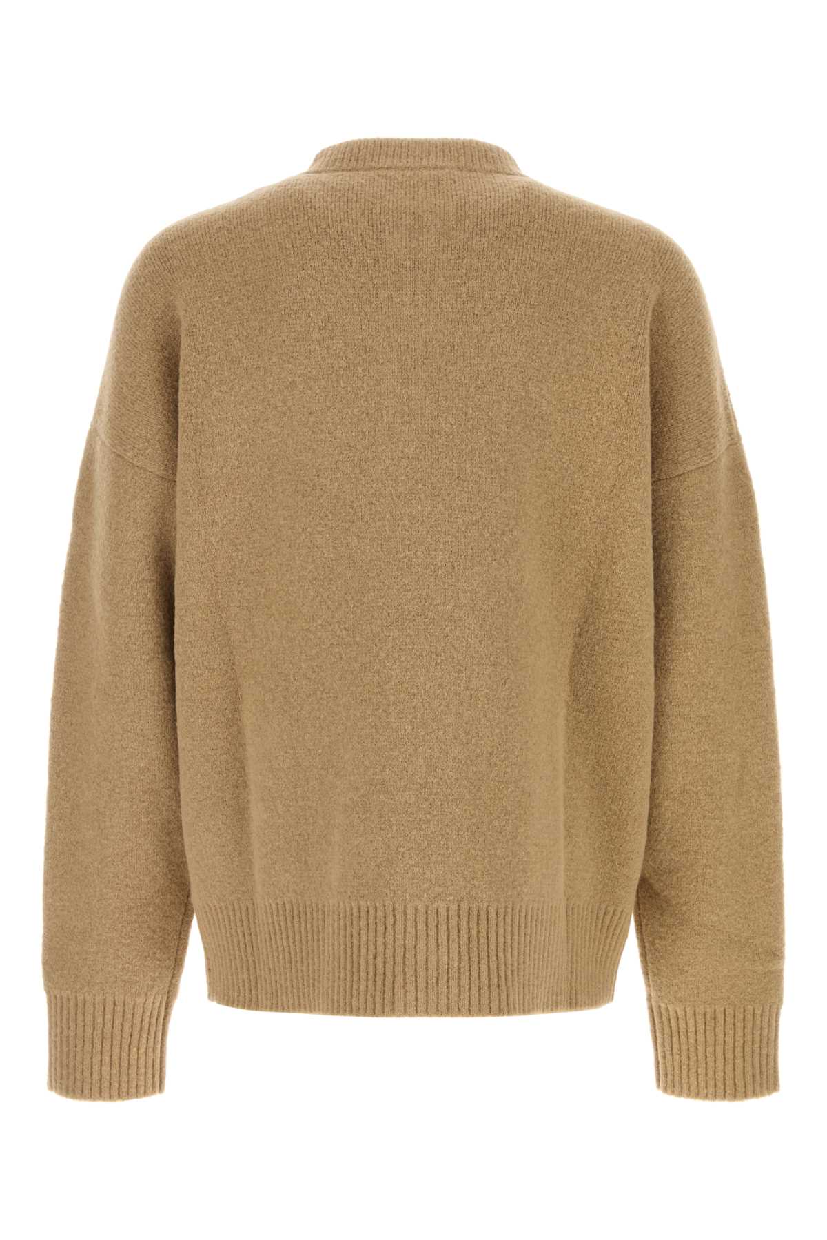Ami Men Camel Stretch Alpaca Blend Cardigan