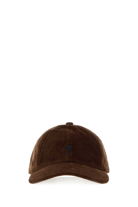 Ami Men Brown Corduroy Baseball Cap AMI PARIS