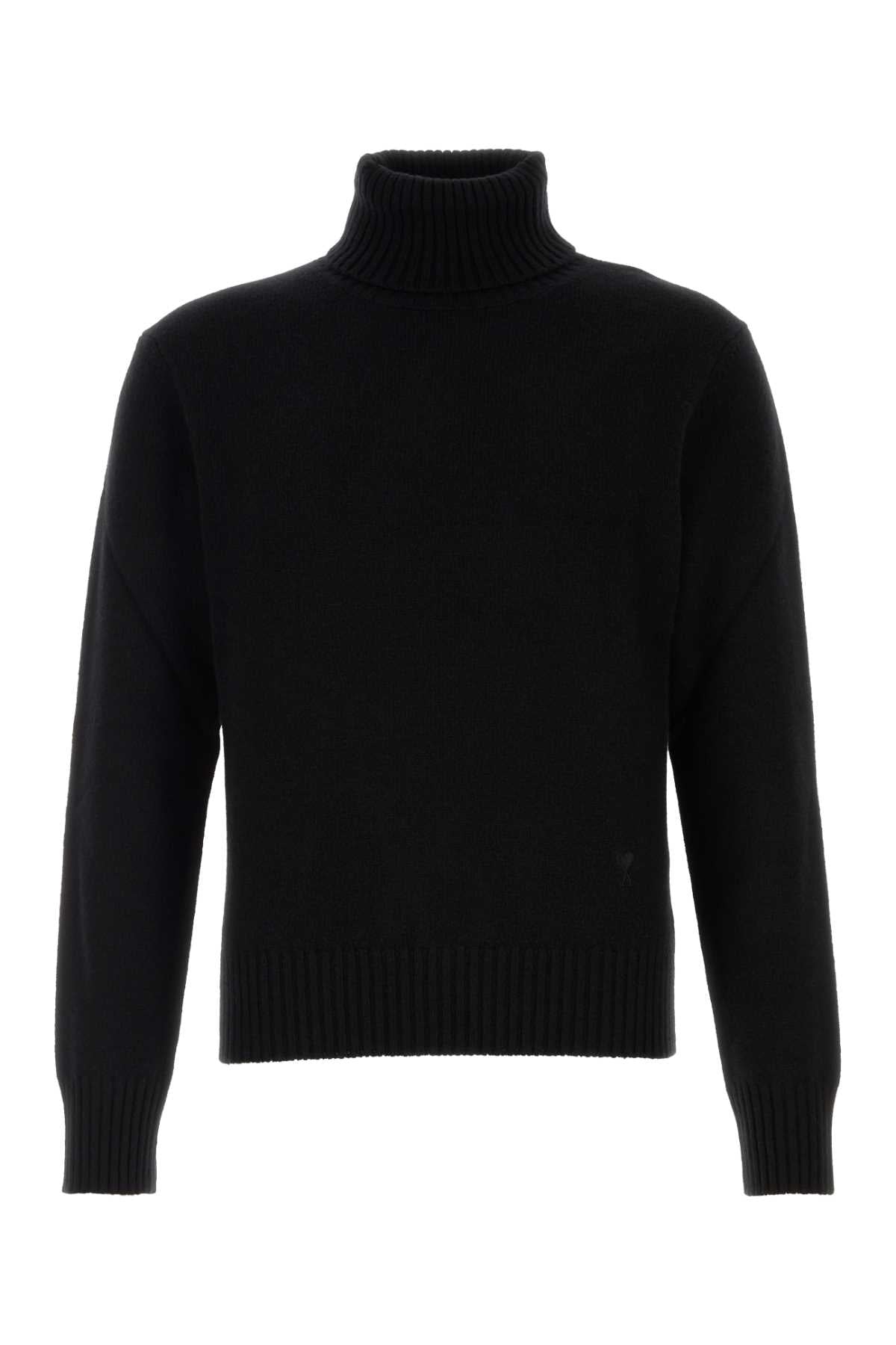 Ami Men Black Cashmere Blend Sweater AMI PARIS