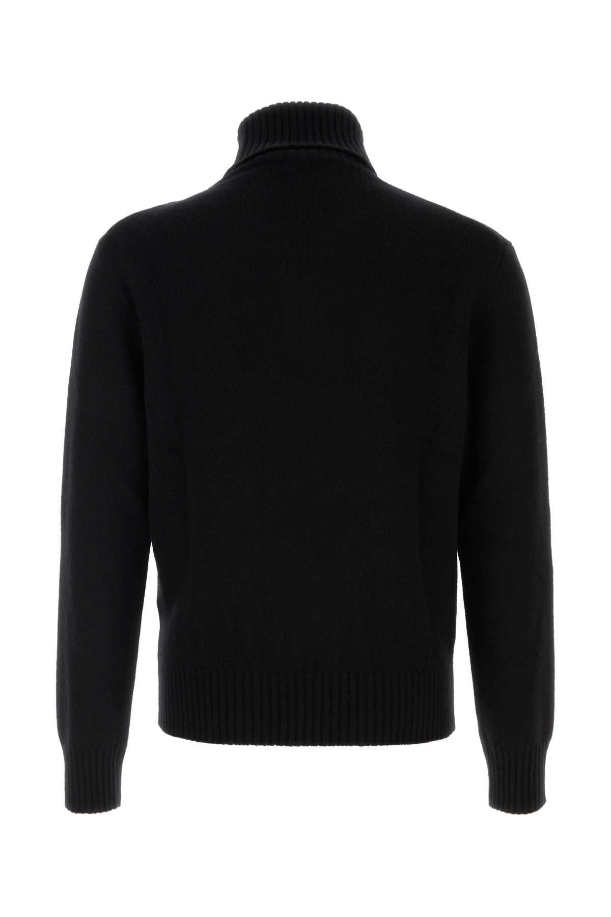 Ami Men Black Cashmere Blend Sweater AMI PARIS