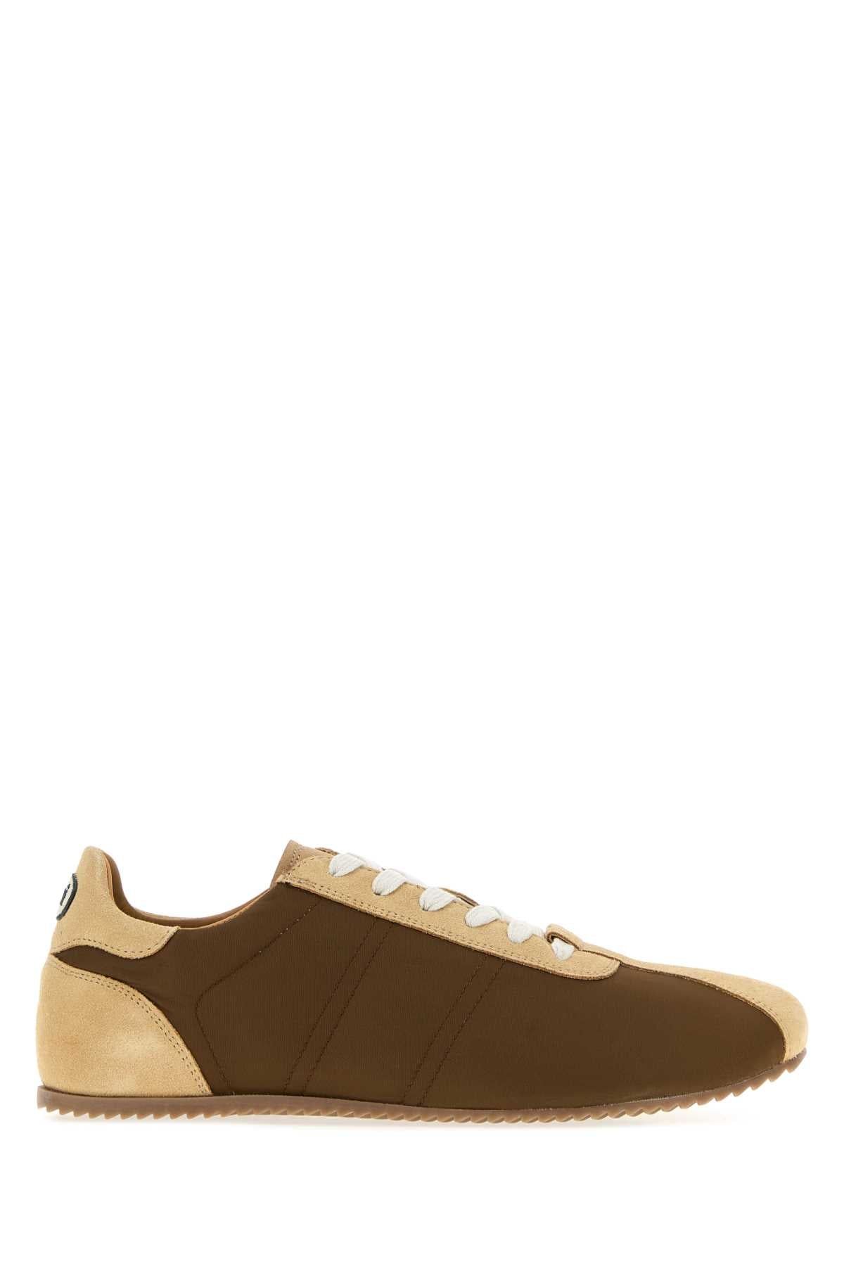 Ami Men Two-Tone Suede And Fabric Sneakers AMI PARIS