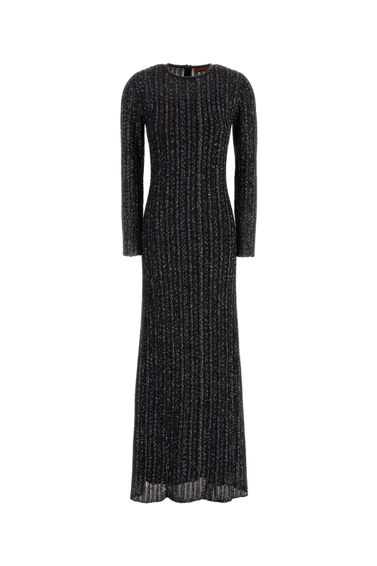 Missoni Women Embroidered Stretch Knit Long Dress MISSONI