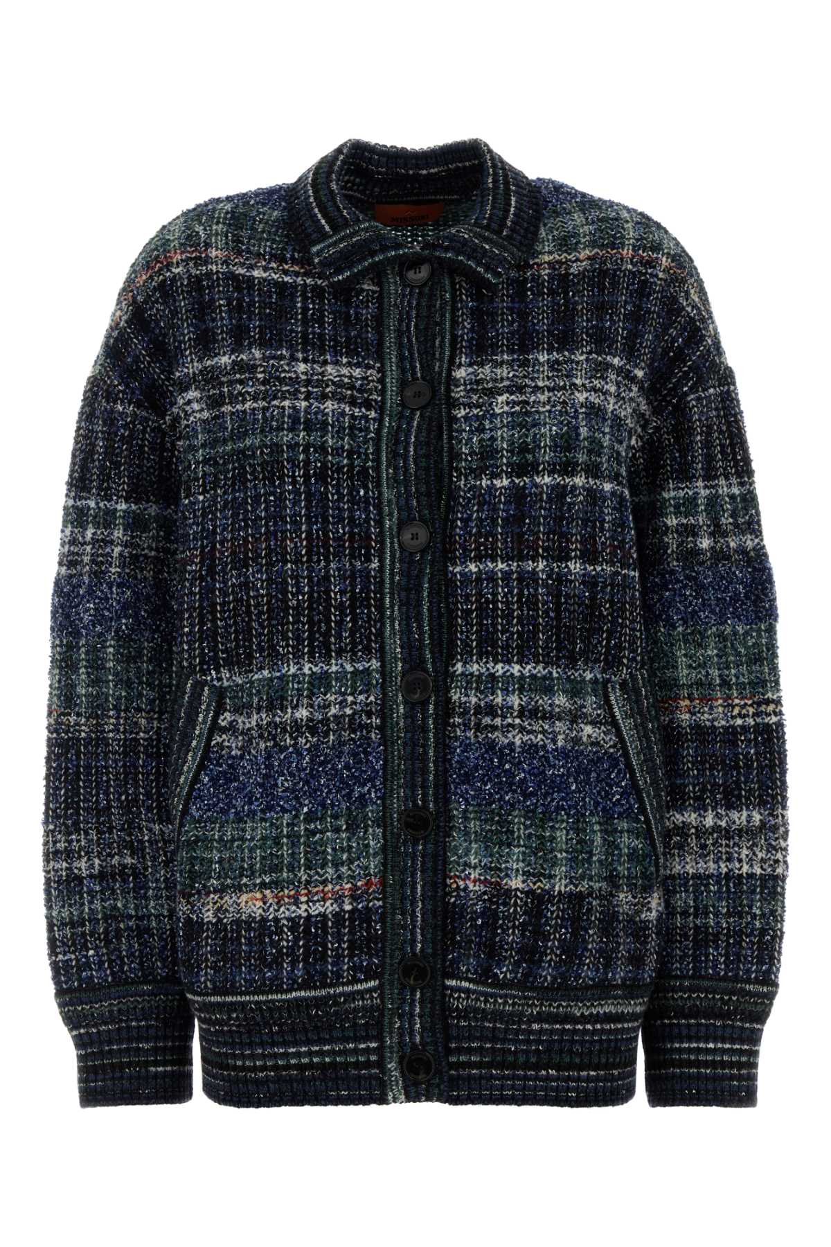 Missoni Women Embroidered Wool Blend Oversize Cardigan MISSONI