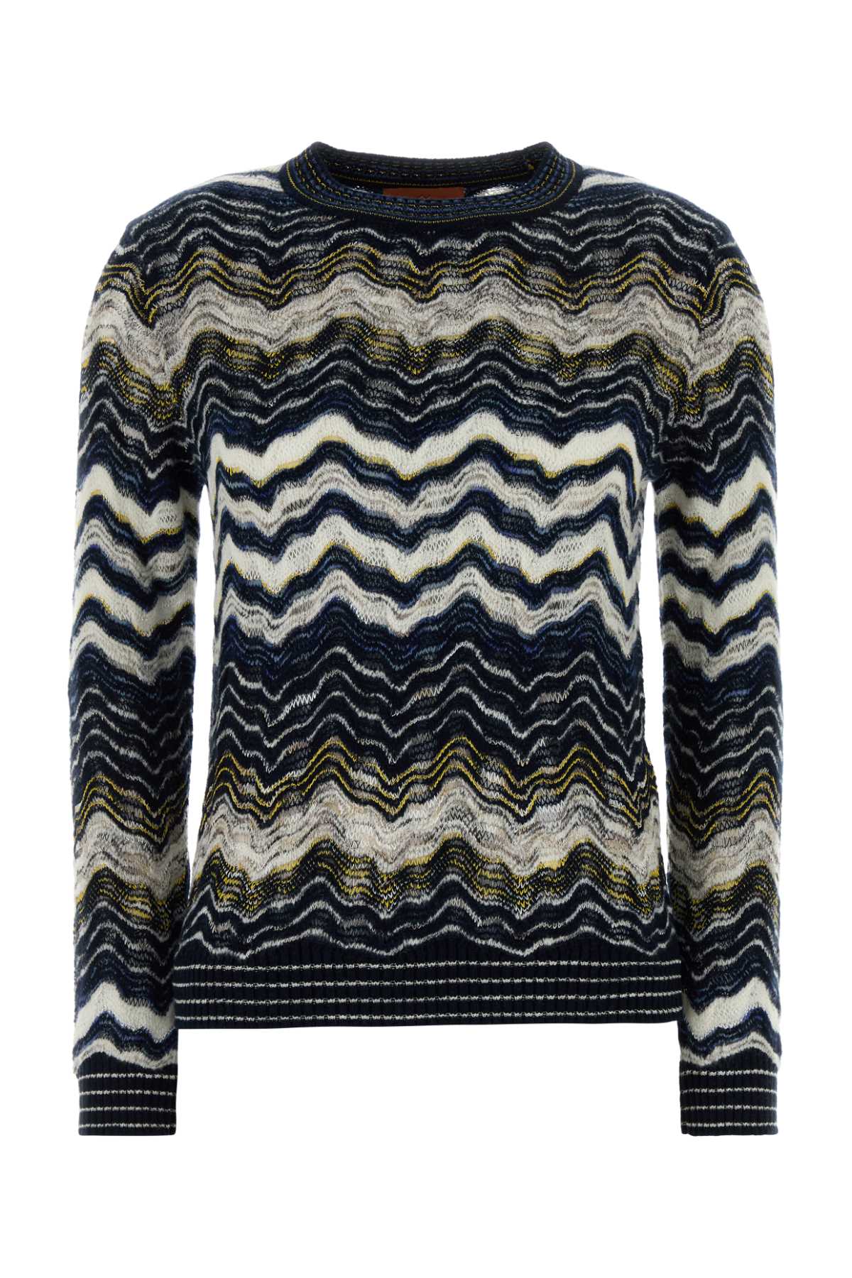 Missoni Women Embroidered Stretch Wool Blend Sweater MISSONI