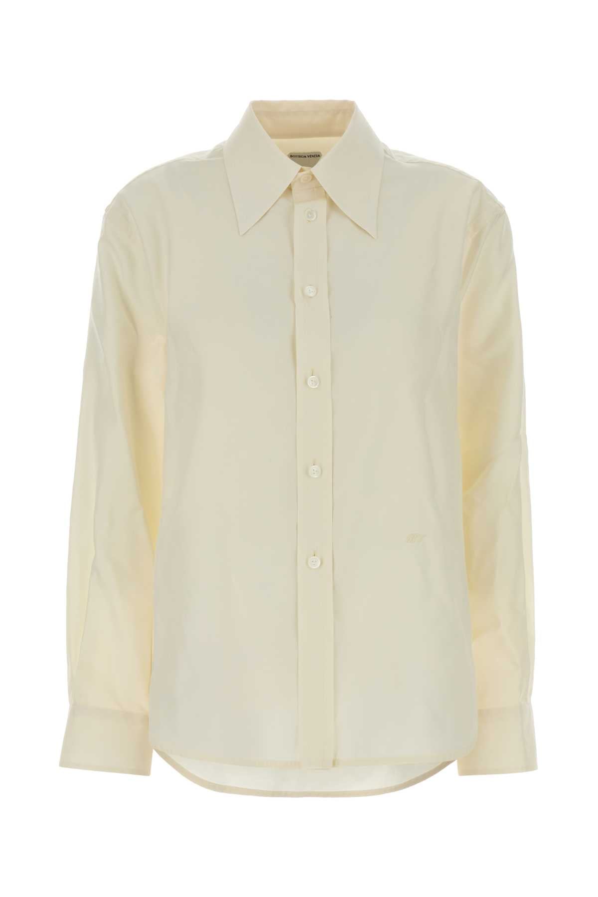 Bottega Veneta Women Cream Silk Shirt BOTTEGA VENETA