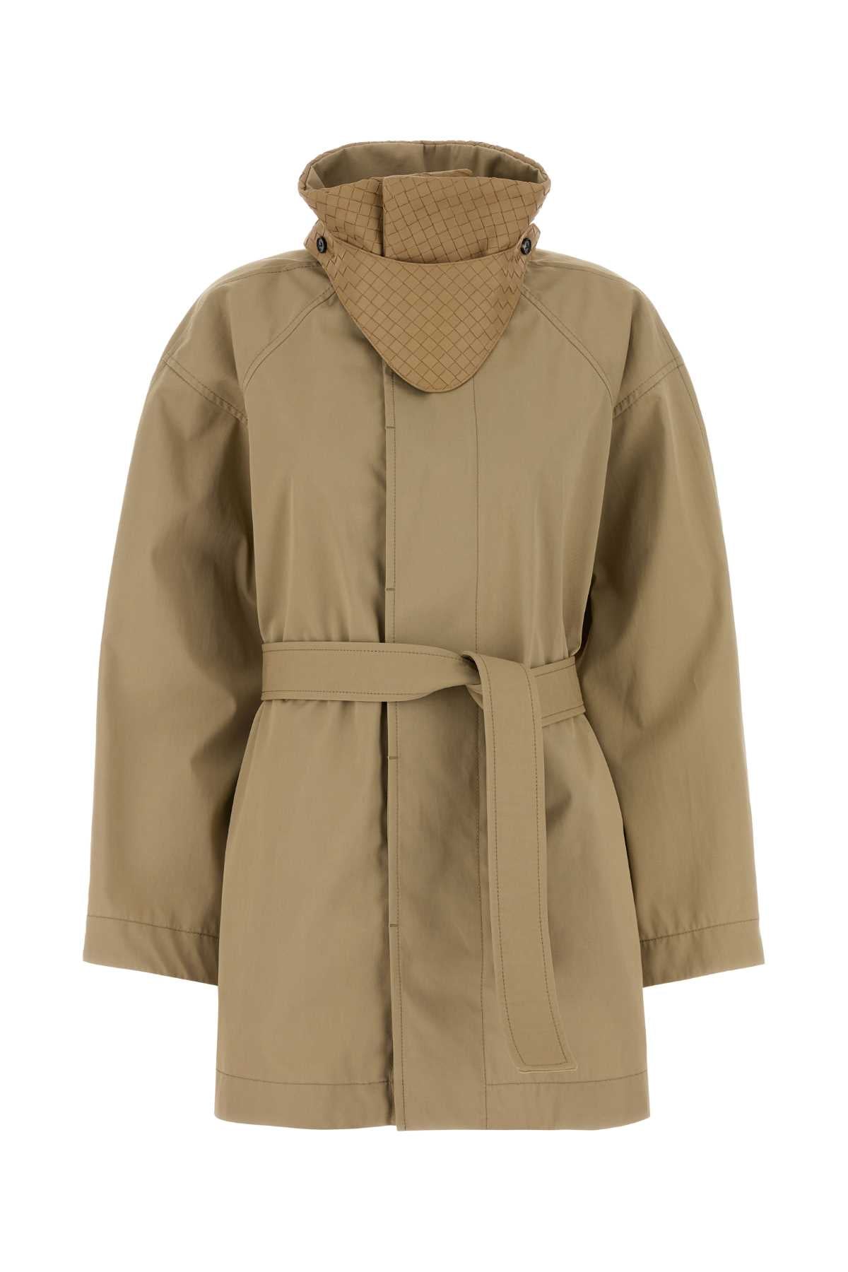 Bottega Veneta Women Beige Cotton Trench Coat BOTTEGA VENETA