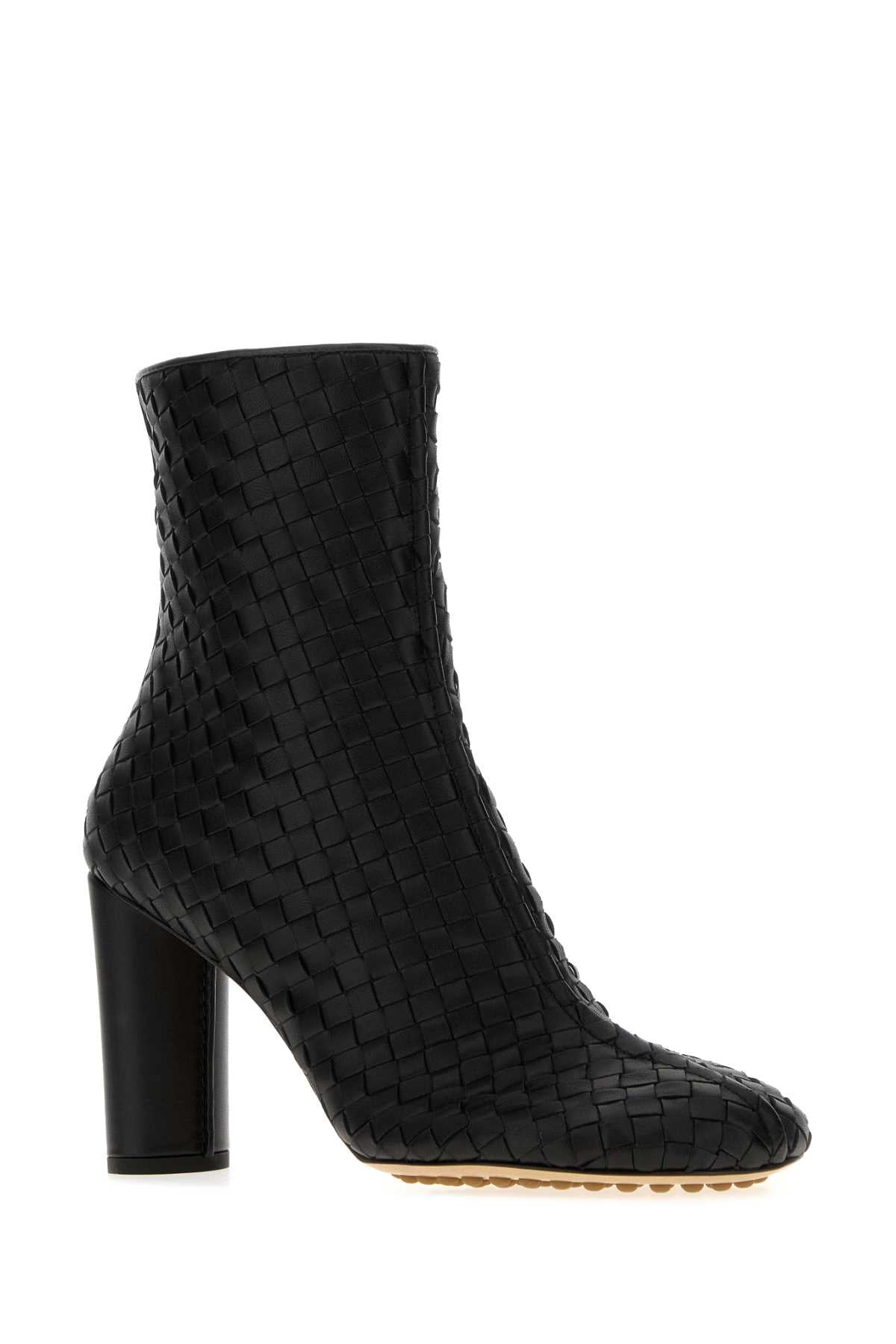 Bottega Veneta Women Black Leather Cherry Ankle Boots BOTTEGA VENETA