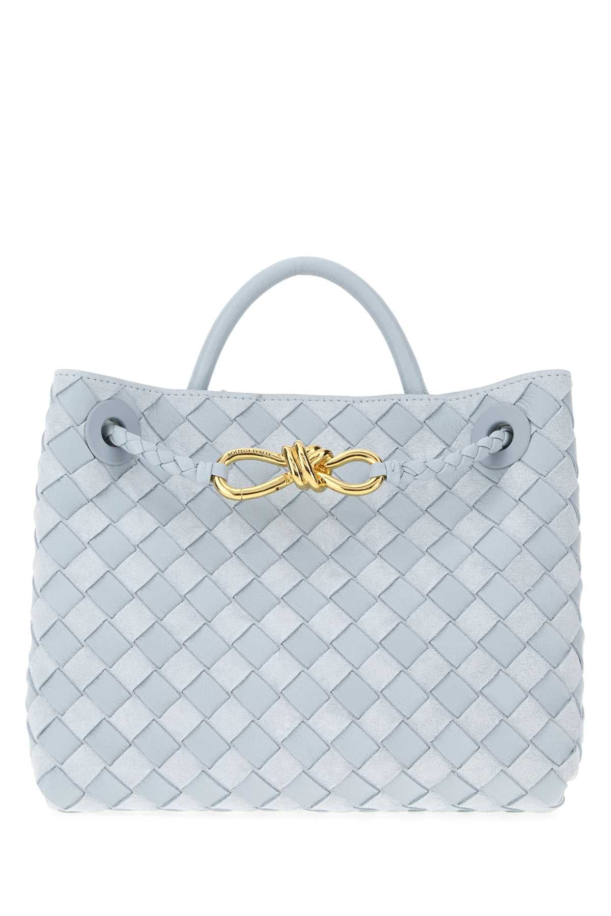 Bottega Veneta Women Pastel Light Blue Leather And Suede Small Andiamo Handbag BOTTEGA VENETA