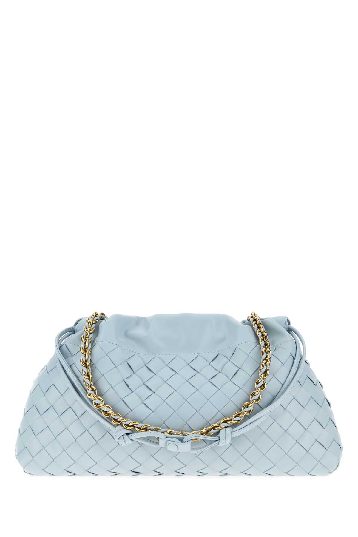 Bottega Veneta Women Pastel Light Blue Leather Notte Clutch BOTTEGA VENETA
