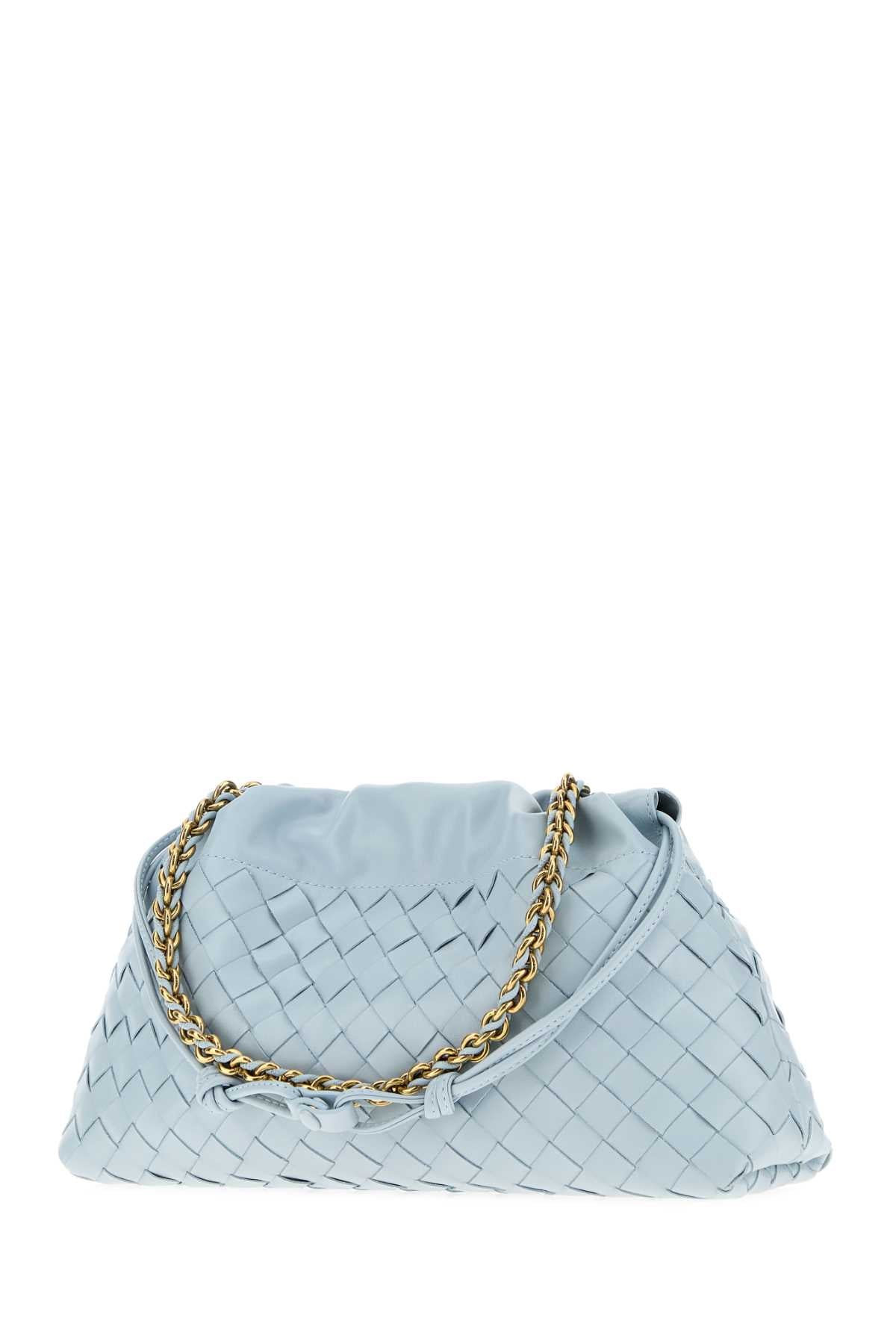 Bottega Veneta Women Pastel Light Blue Leather Notte Clutch BOTTEGA VENETA