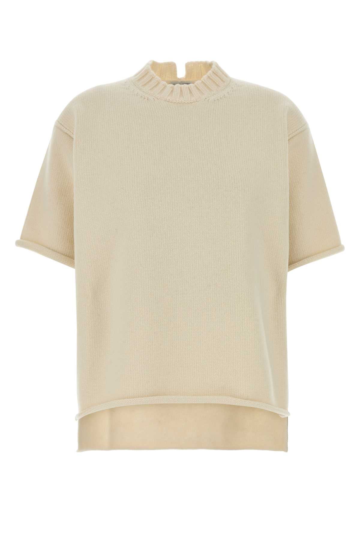 Bottega Veneta Women Cream Wool Blend Oversize Sweater BOTTEGA VENETA