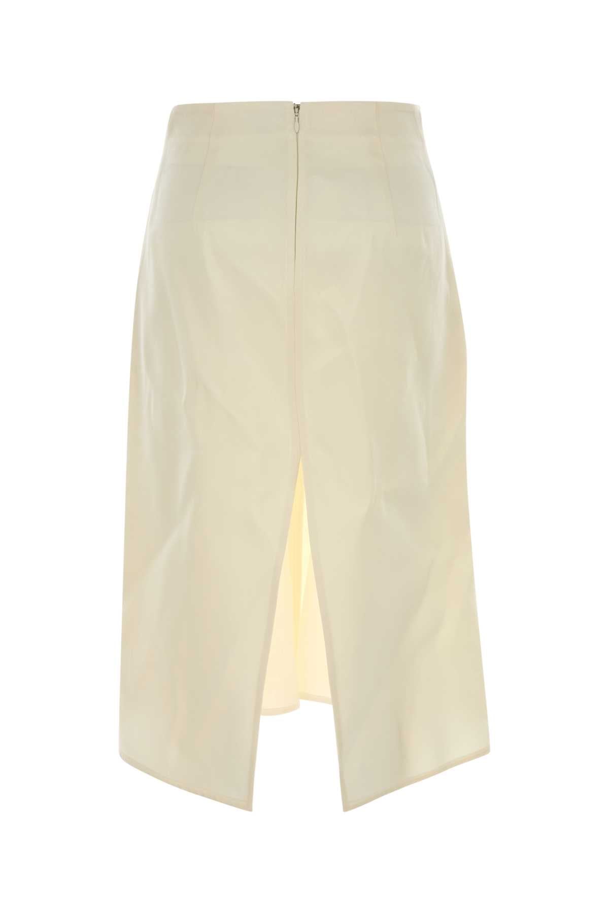Bottega Veneta Women Cream Satin Skirt BOTTEGA VENETA