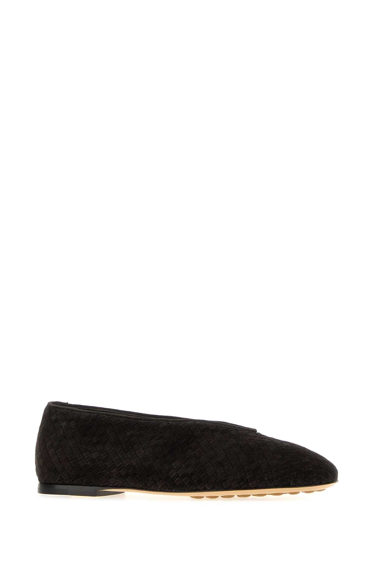Bottega Veneta Women Dark Brown Suede Rosa Ballerinas BOTTEGA VENETA