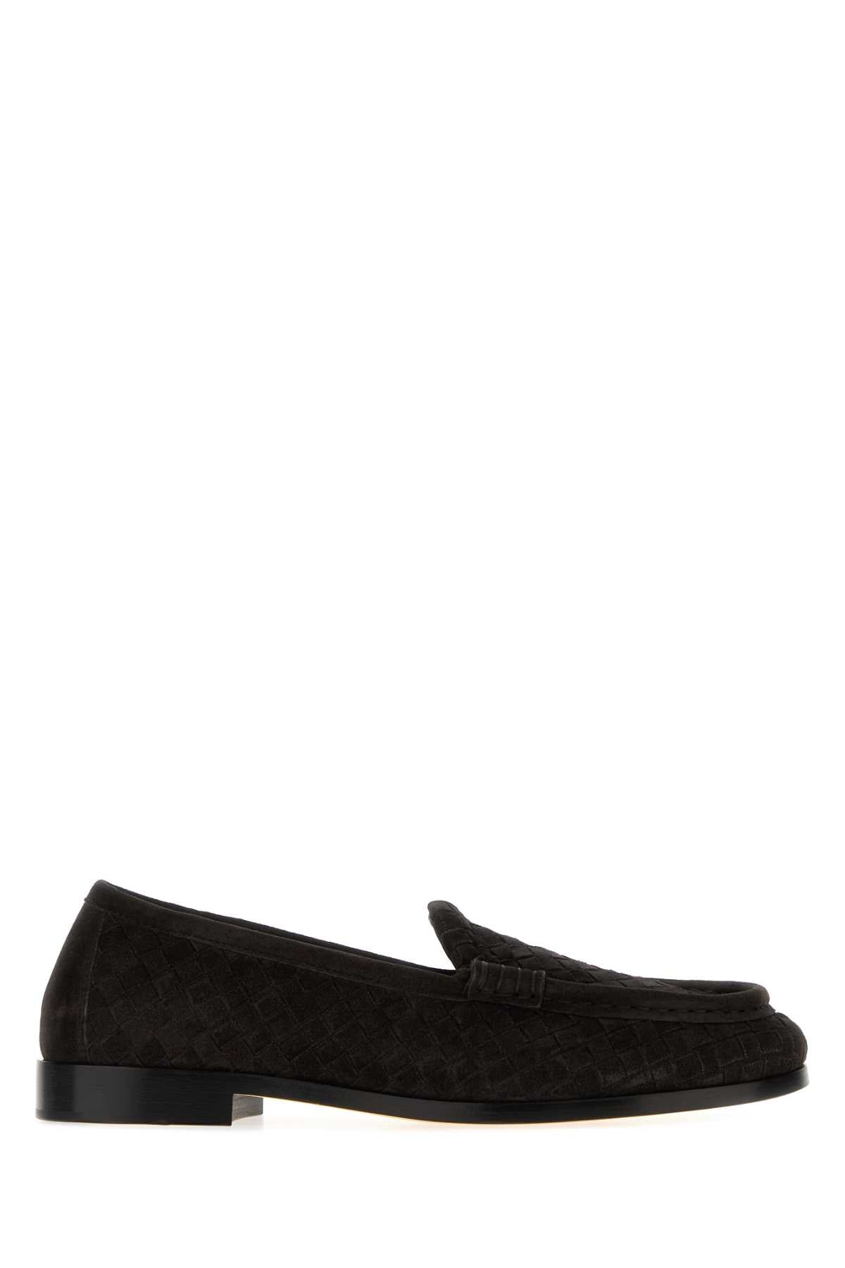 Bottega Veneta Women Dark Brown Suede Silenzio Loafers BOTTEGA VENETA