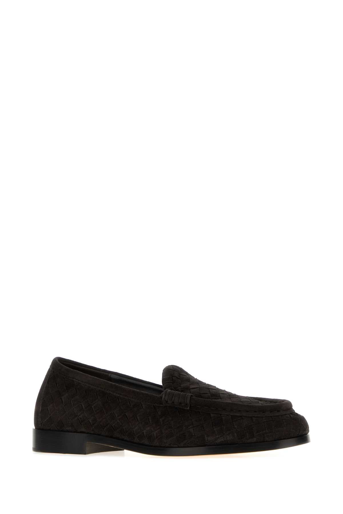 Bottega Veneta Women Dark Brown Suede Silenzio Loafers BOTTEGA VENETA