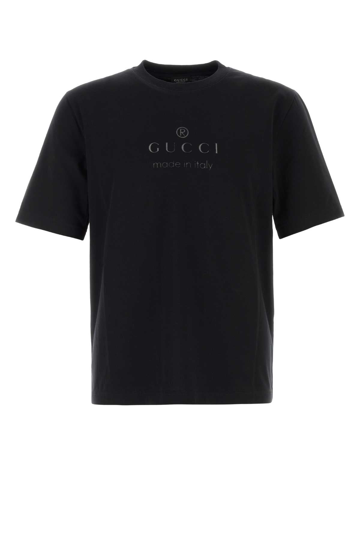 Gucci Men Black Cotton T-Shirt GUCCI