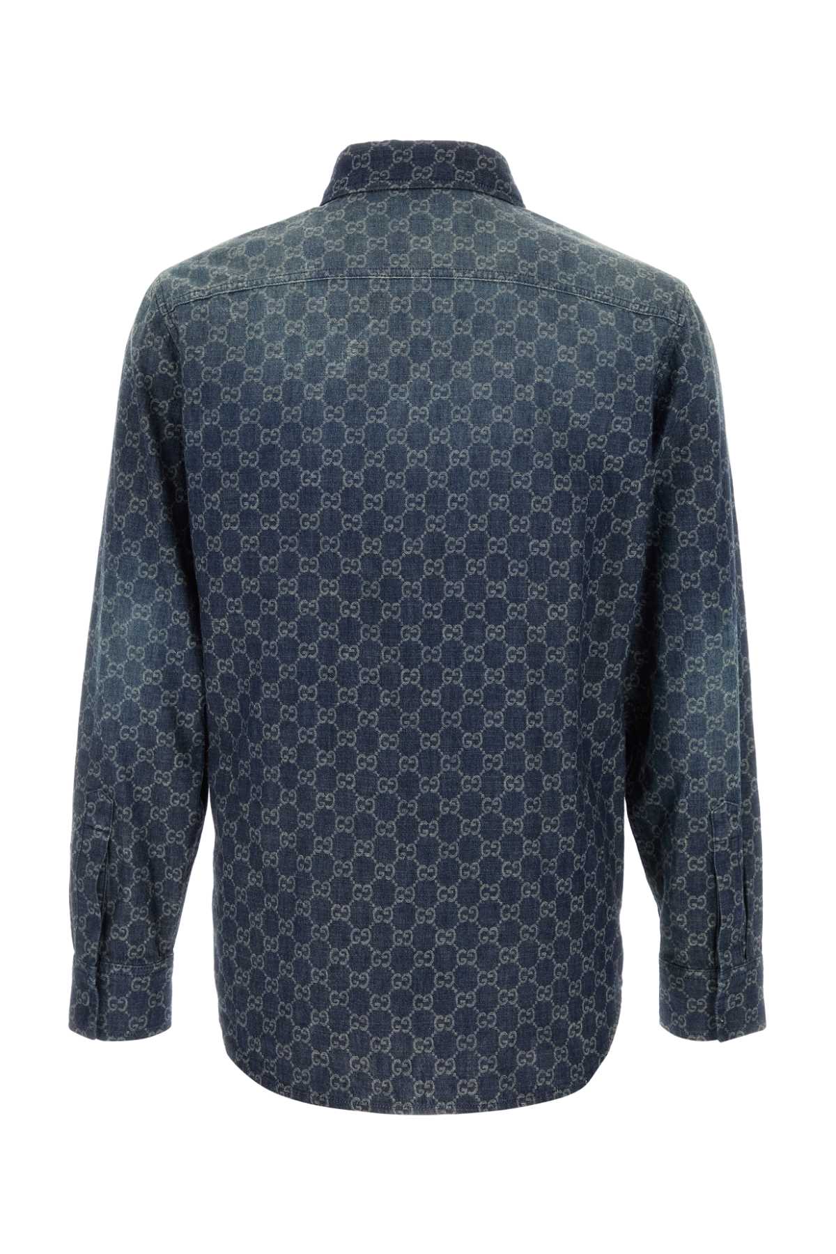 Gucci Men Printed Chambray Shirt GUCCI