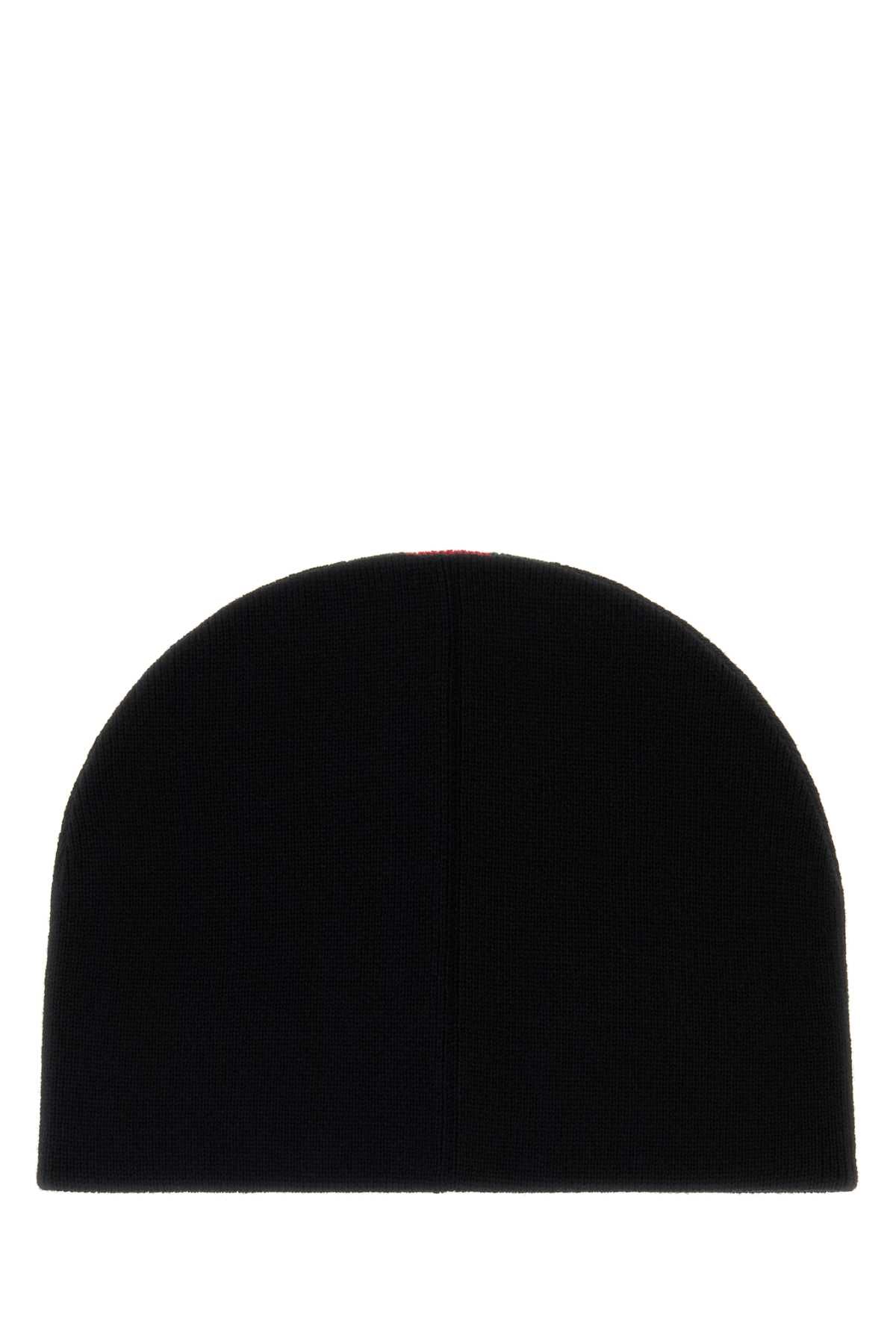 Gucci Men Black Wool Beanie Hat GUCCI
