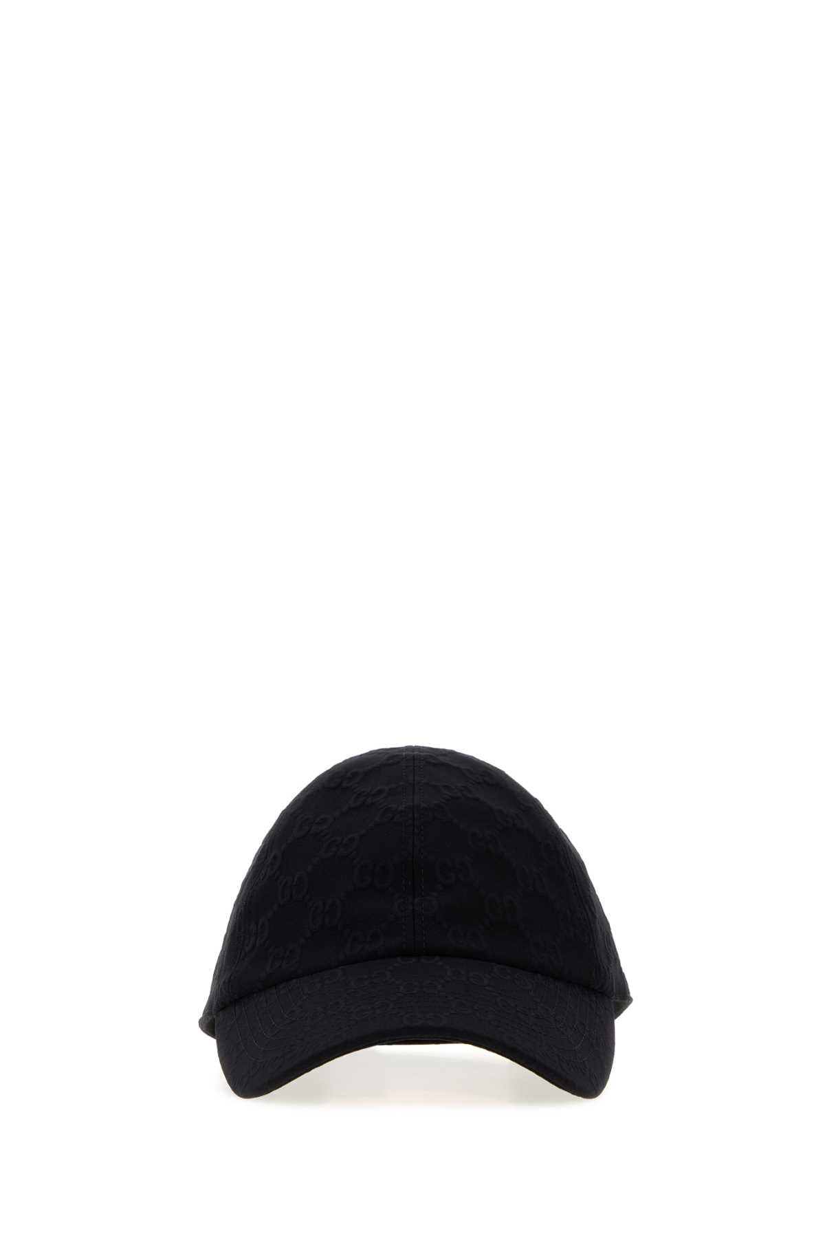 Gucci Women Black Gg Fabric Baseball Cap GUCCI