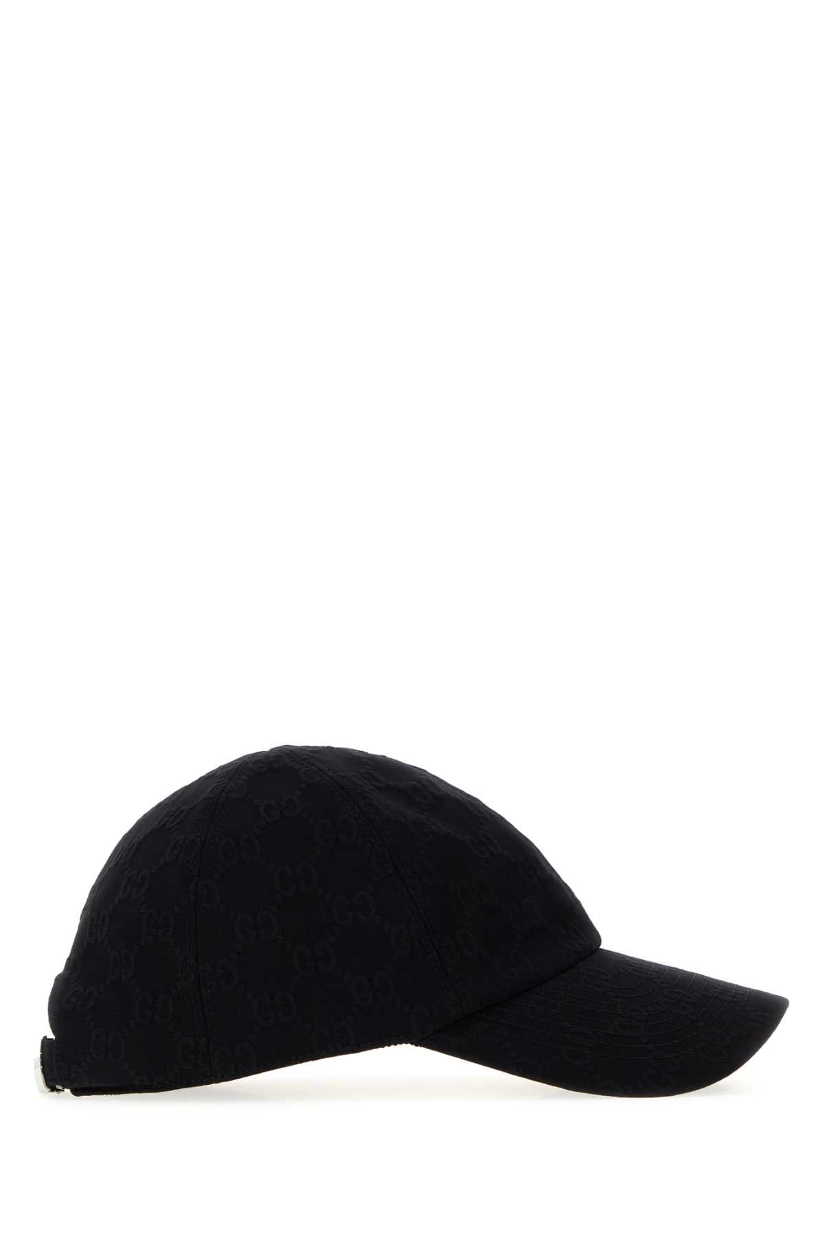 Gucci Women Black Gg Fabric Baseball Cap GUCCI