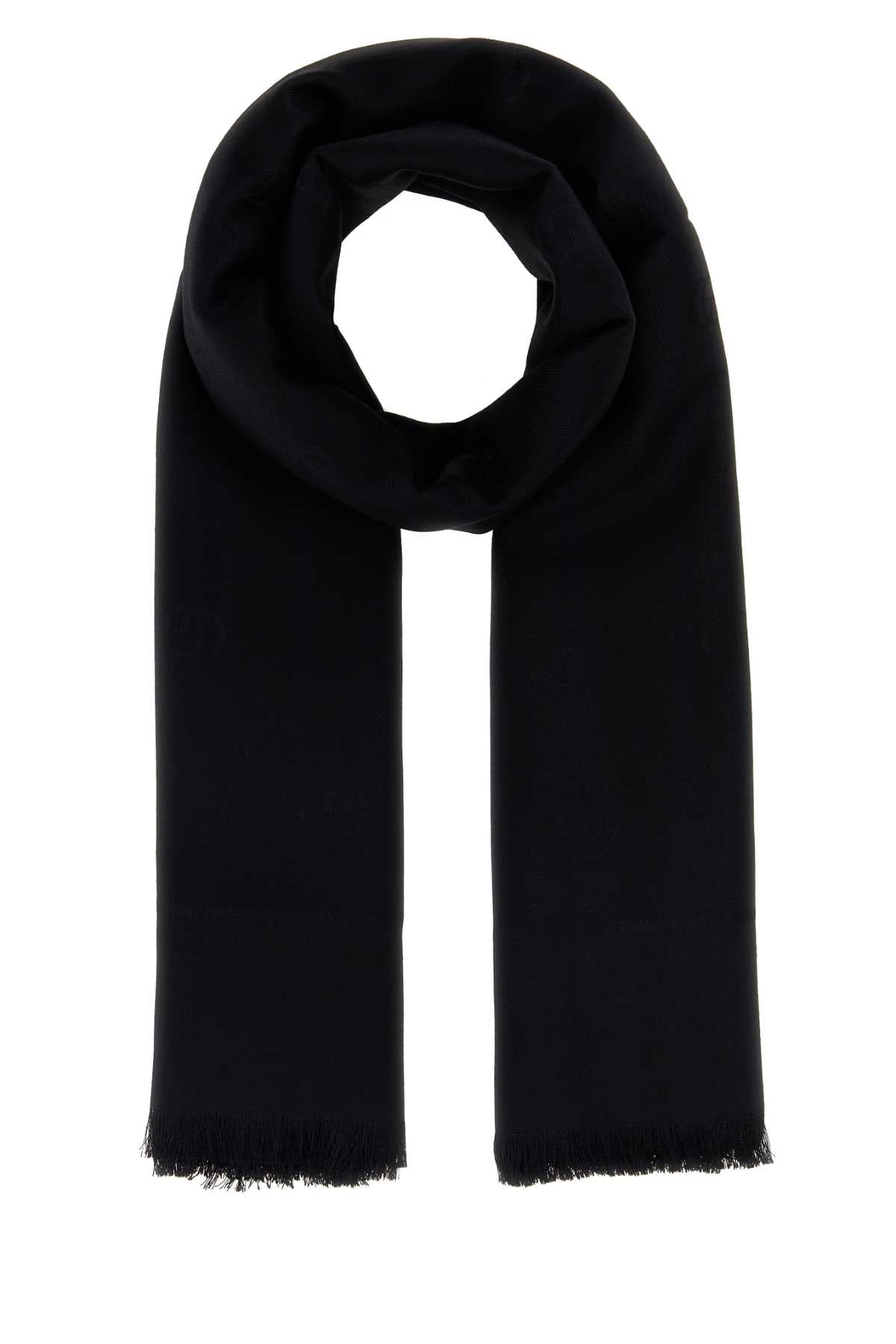 Gucci Women Black Silk Blend Scarf GUCCI