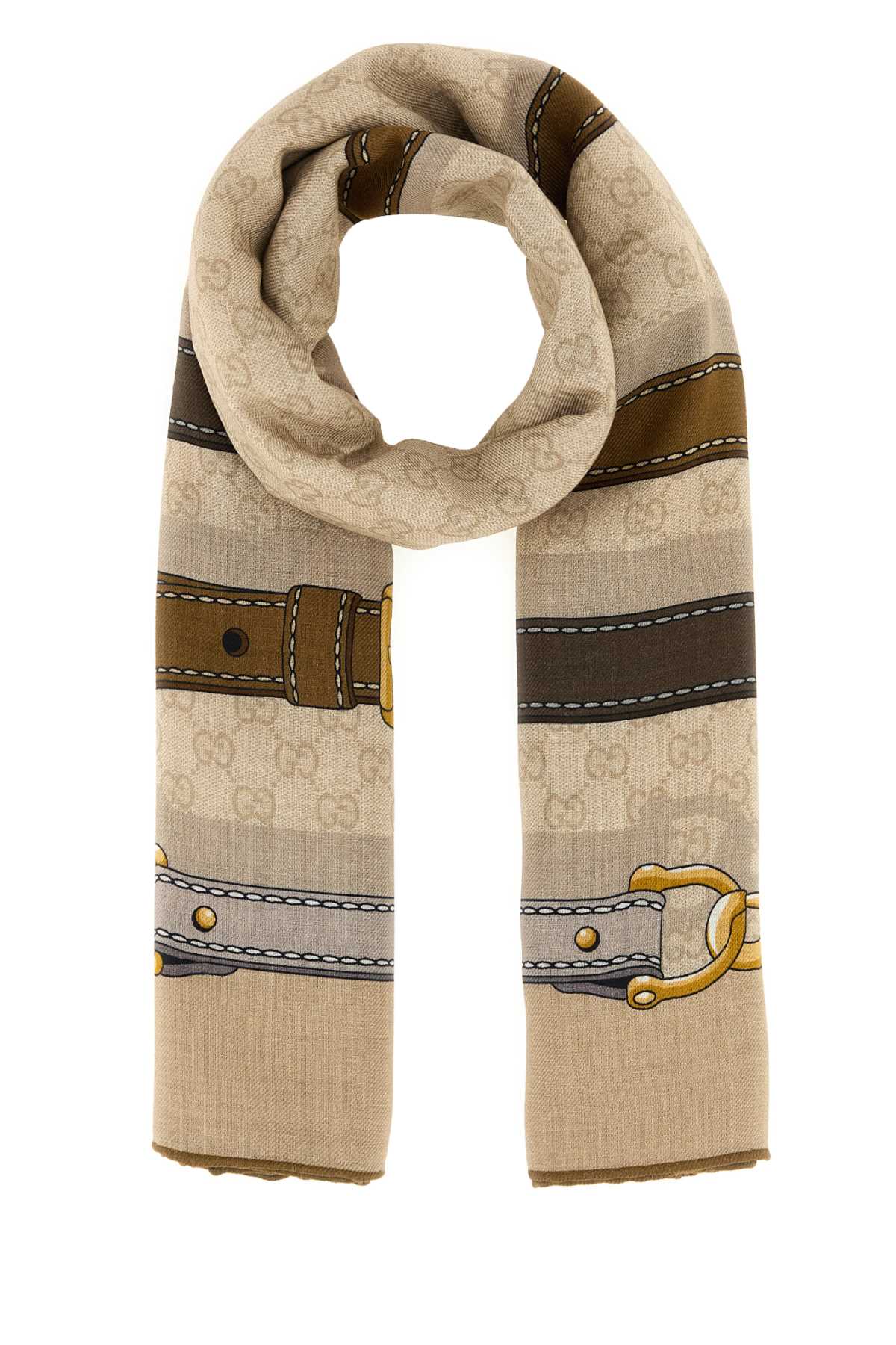 Gucci Women Printed Wool Blend Scarf GUCCI