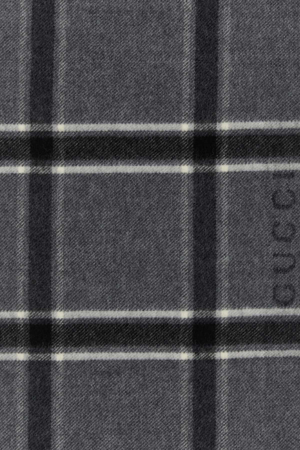 Gucci Men Embroidered Wool Scarf GUCCI